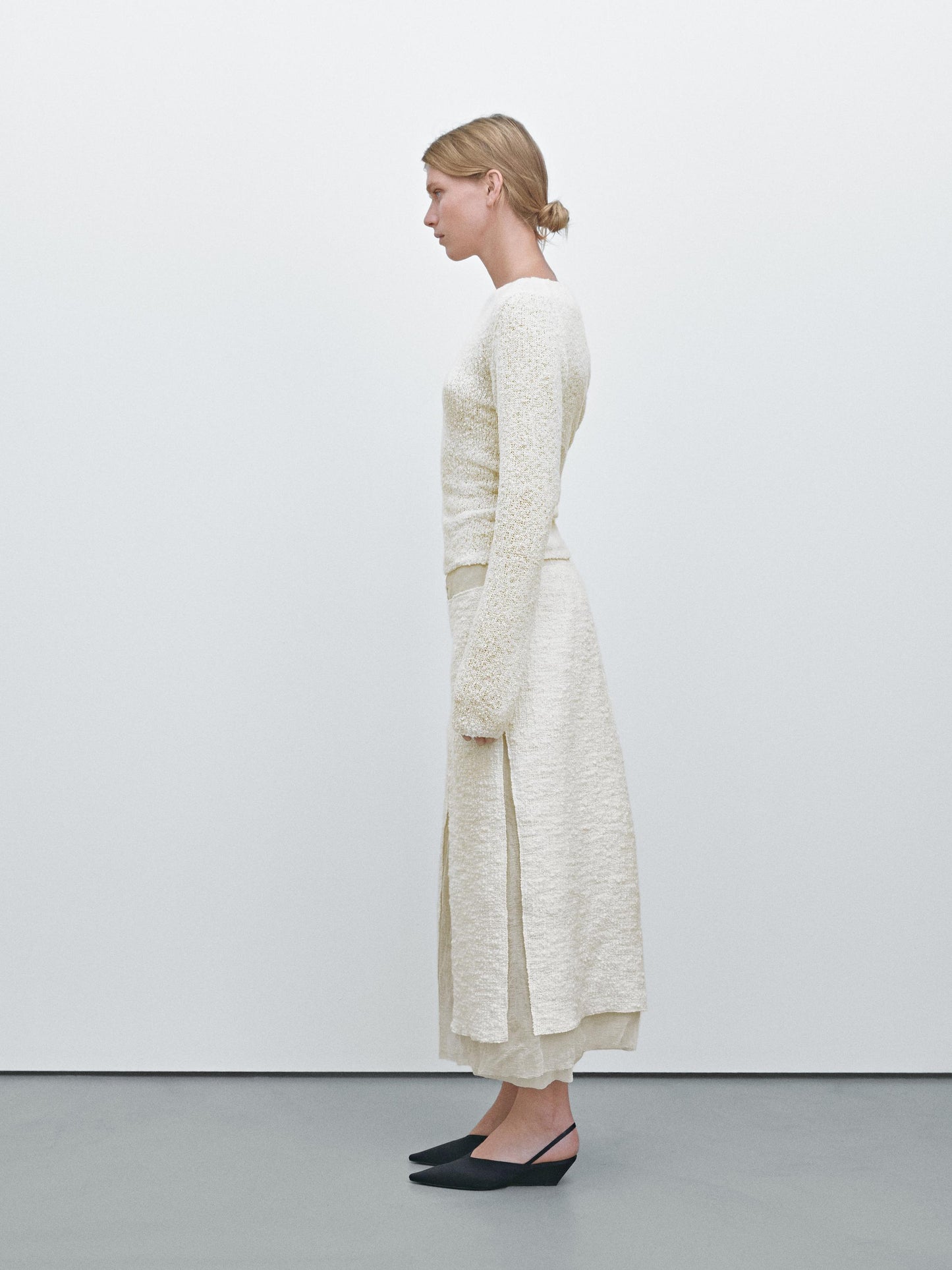 Bouclé wool blend sweater