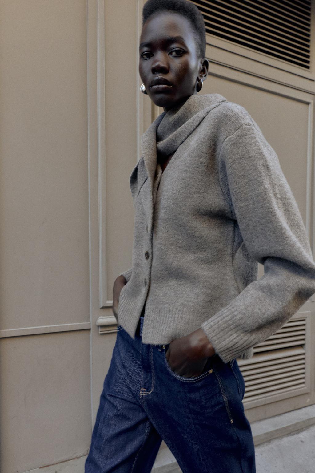 Cardigan With Scarf Detail