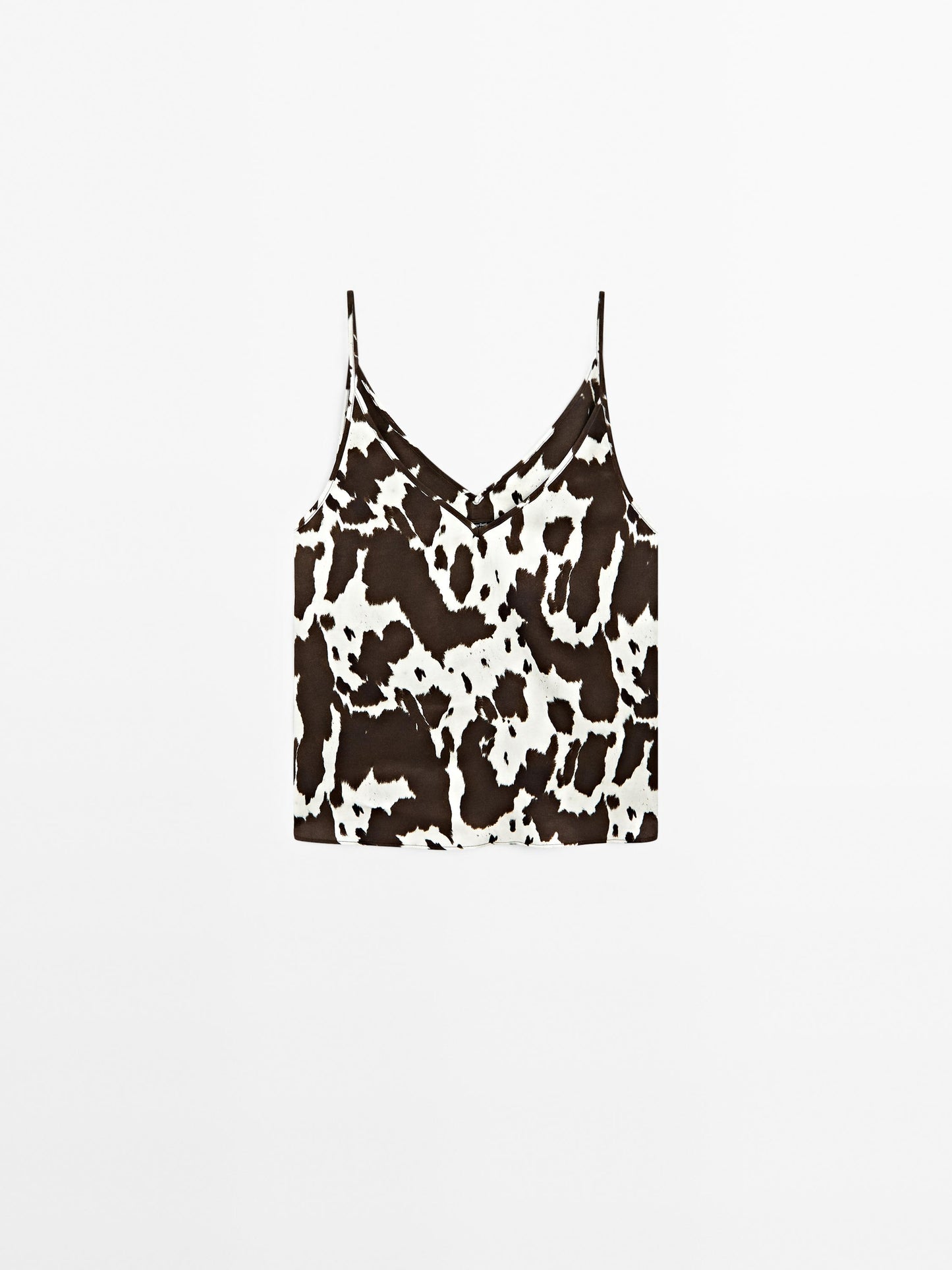 Flowing strappy animal print top
