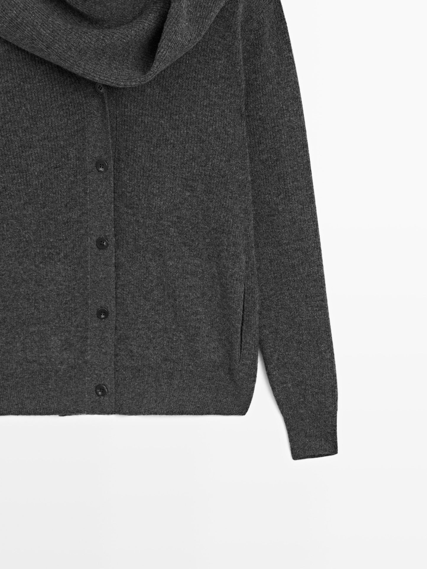 100% wool cardigan with scarf detail