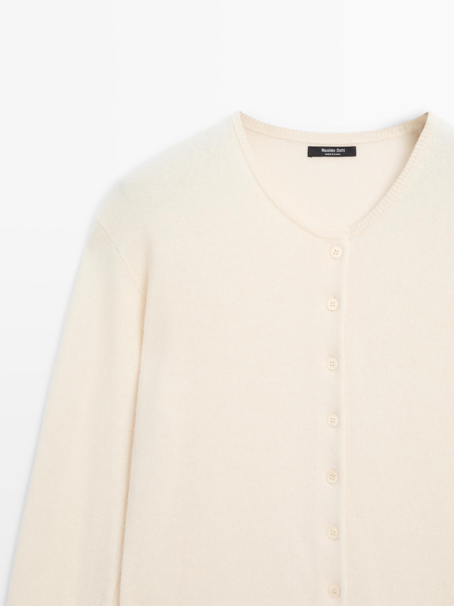 Wool blend knit cardigan