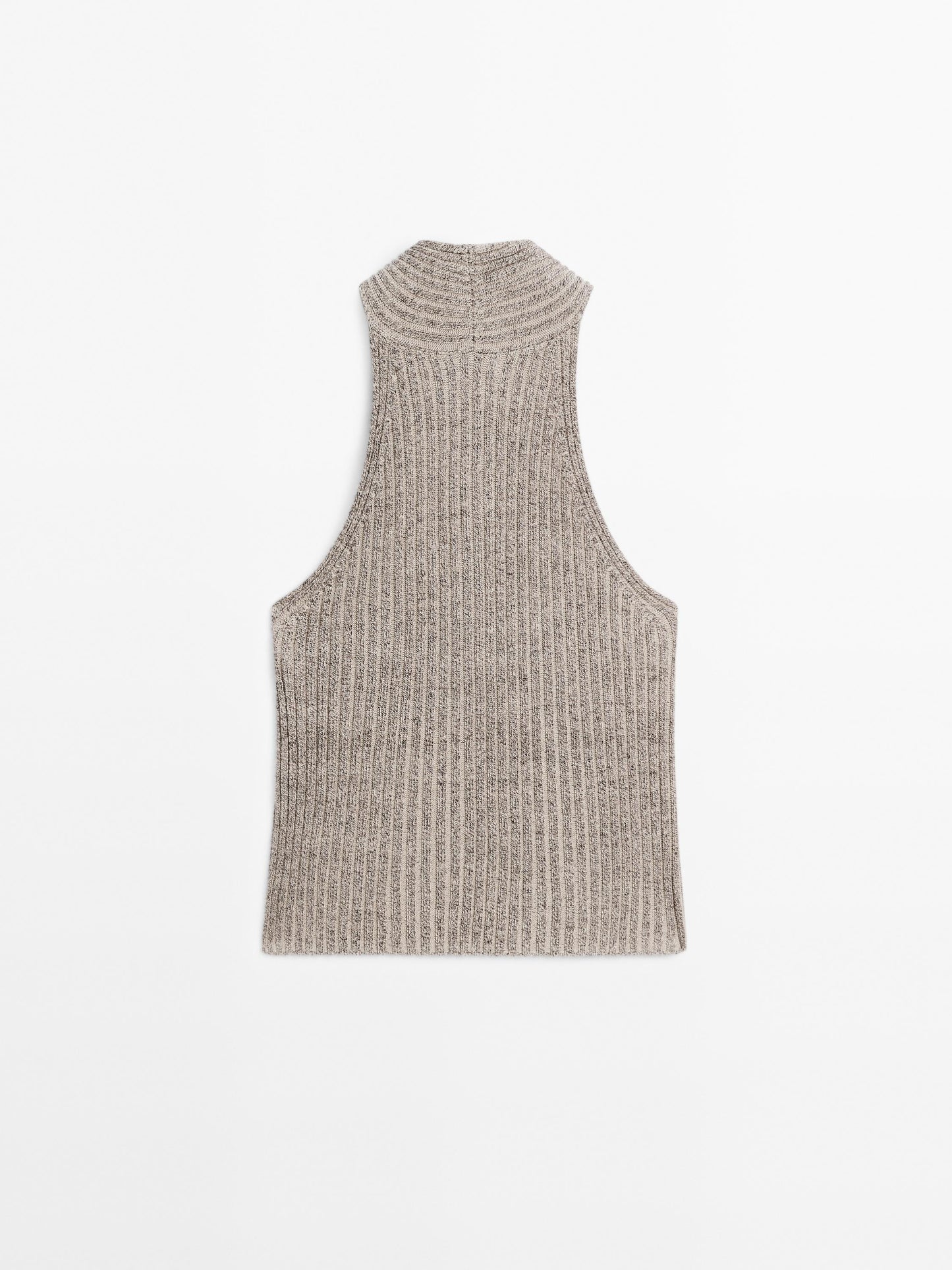 Knit cotton blend crossover top
