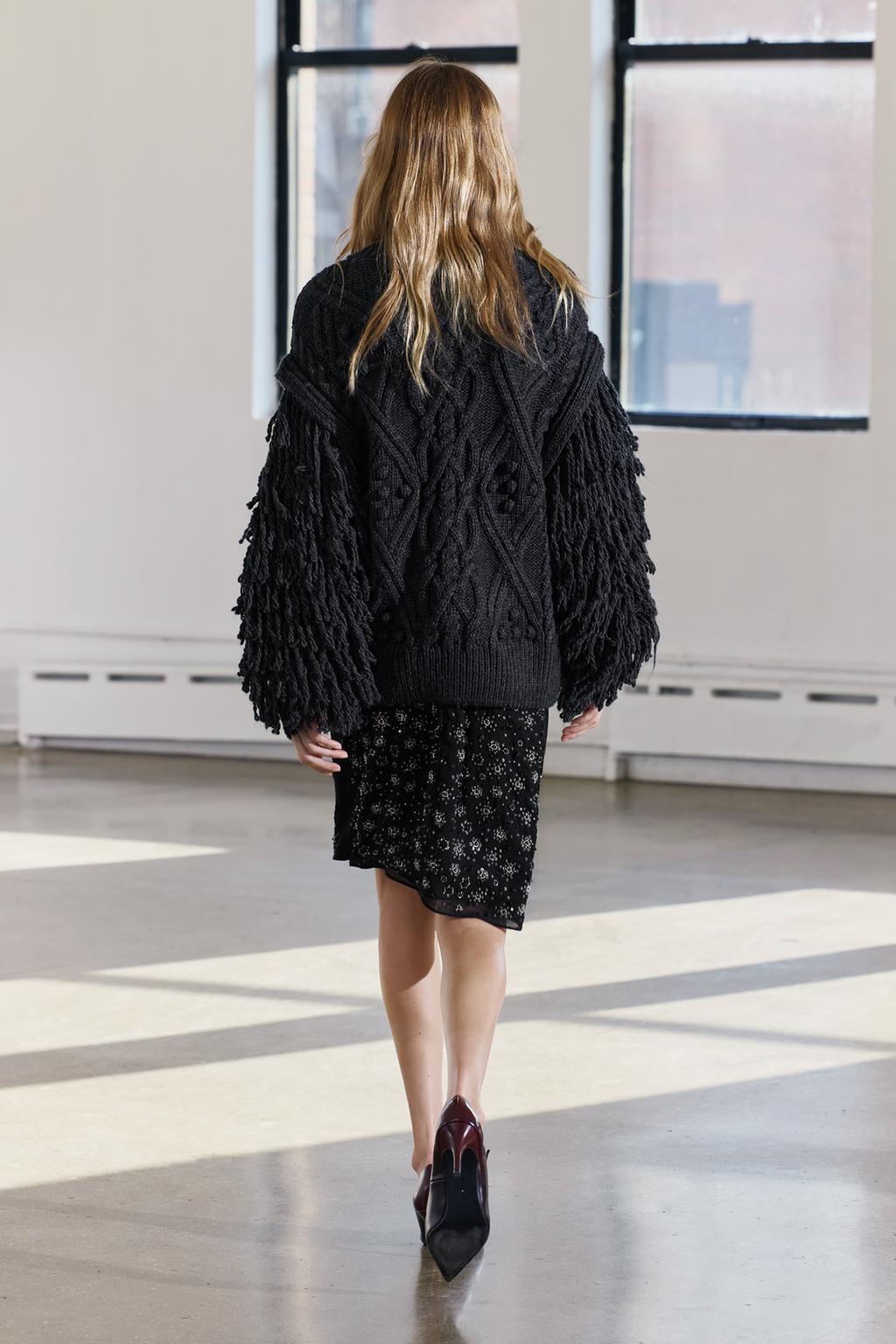 Fringed Knit Sweater
