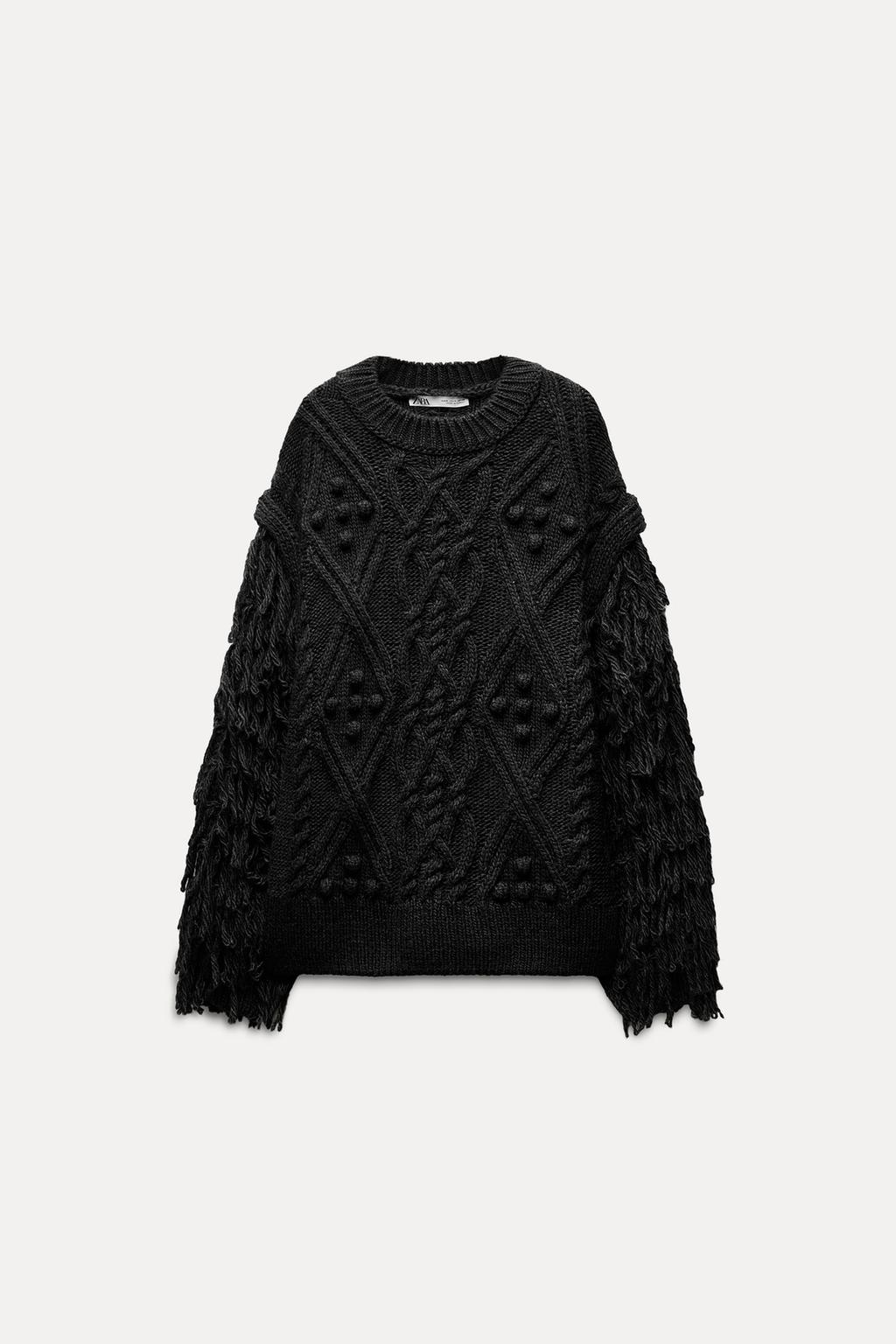 Fringed Knit Sweater