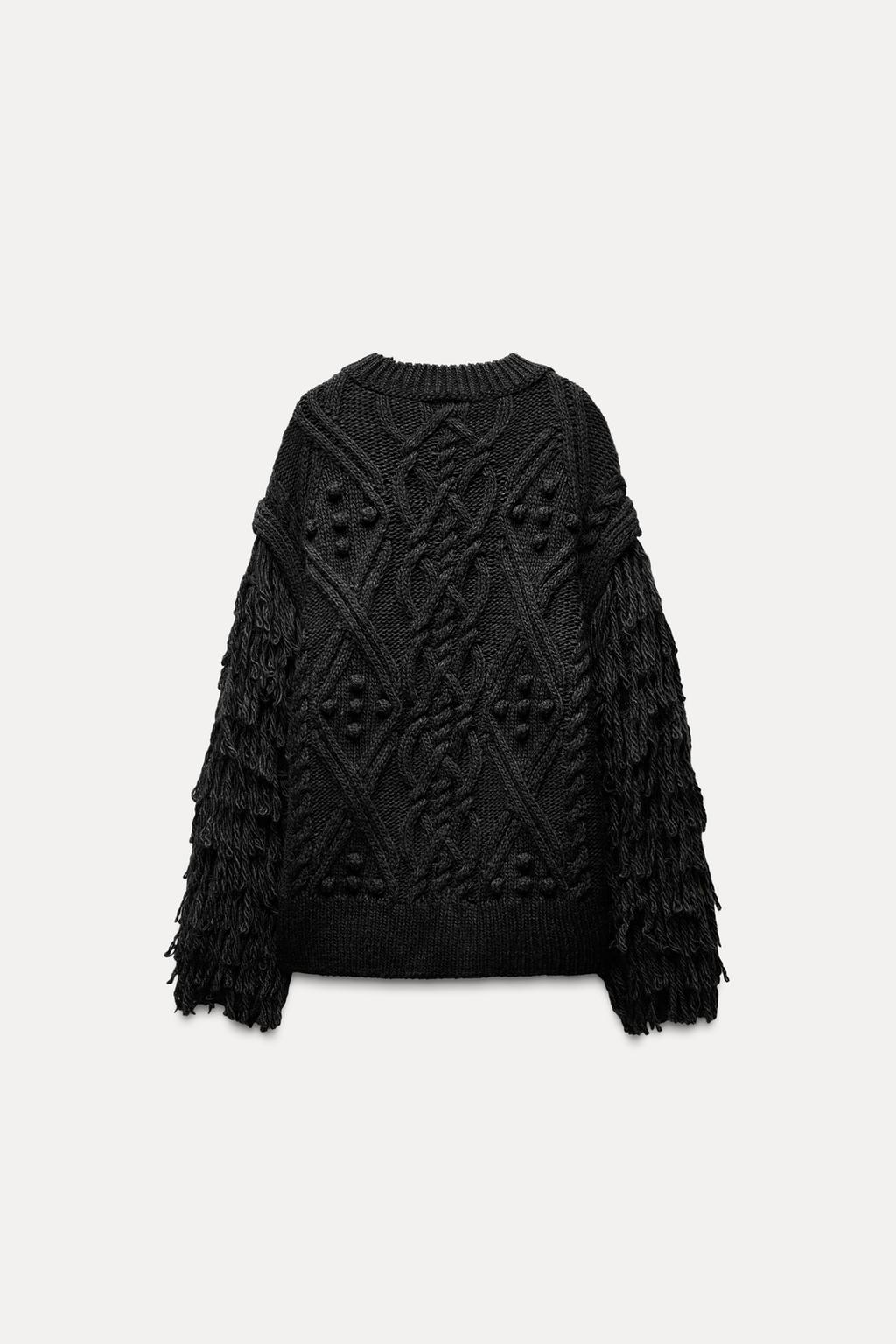 Fringed Knit Sweater
