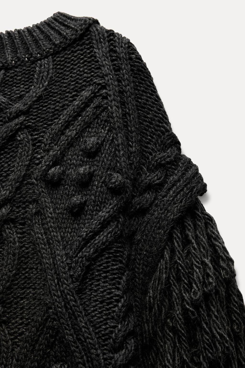Fringed Knit Sweater