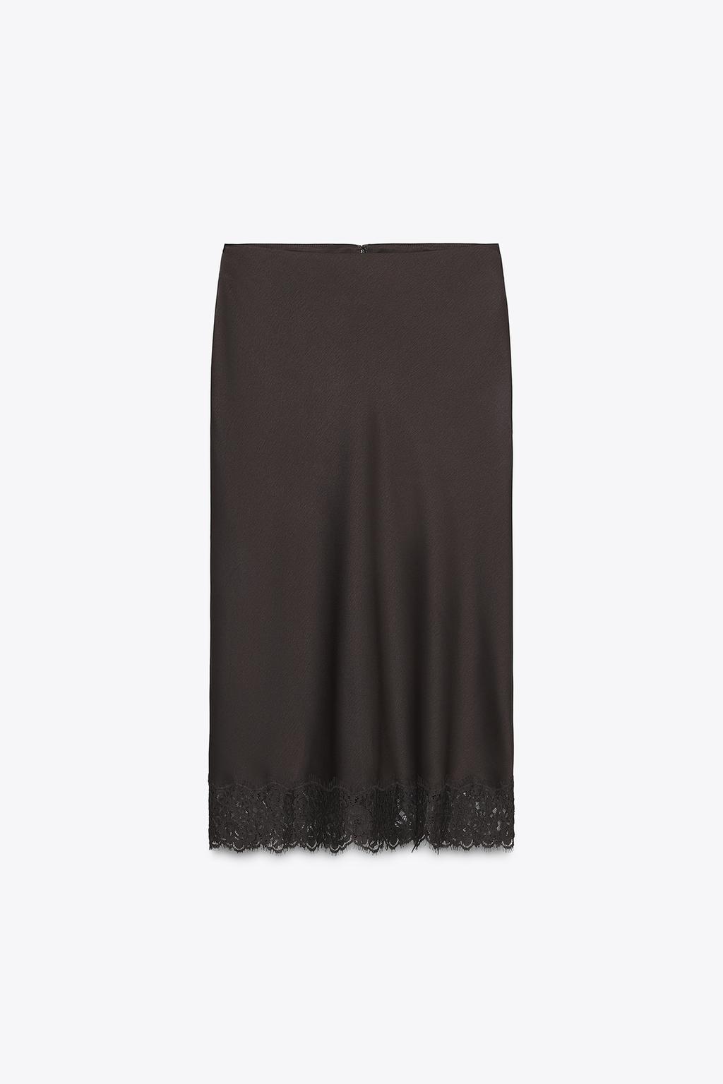 ZW COLLECTION Satin Lace Skirt