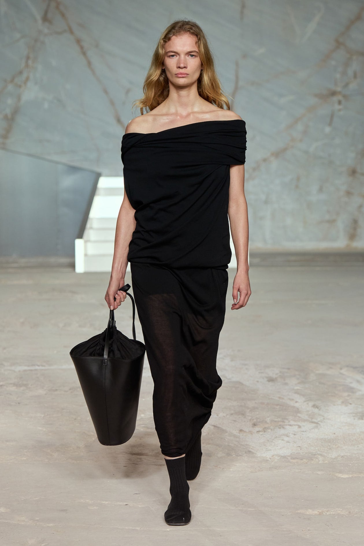 Draped knitted top