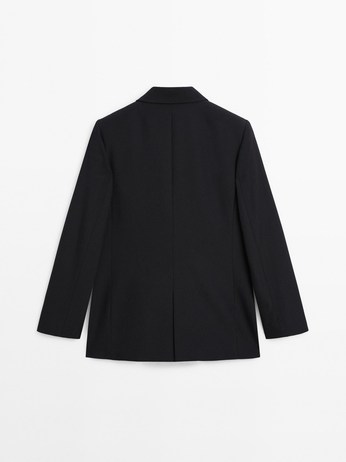 Wool blend blazer with gold buttons