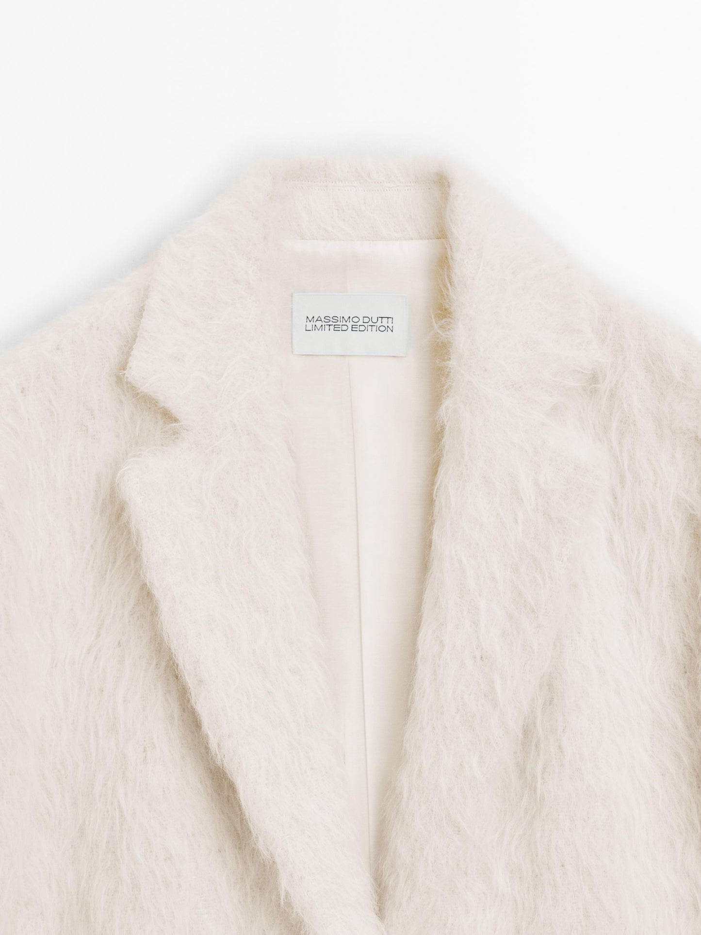 Fuzzy alpaca blazer