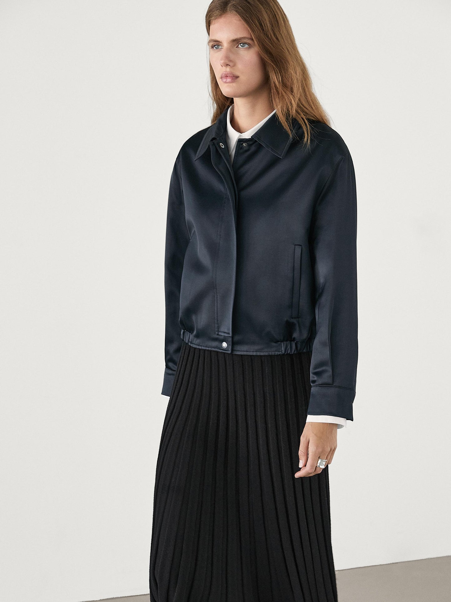 Satin bomber jacket