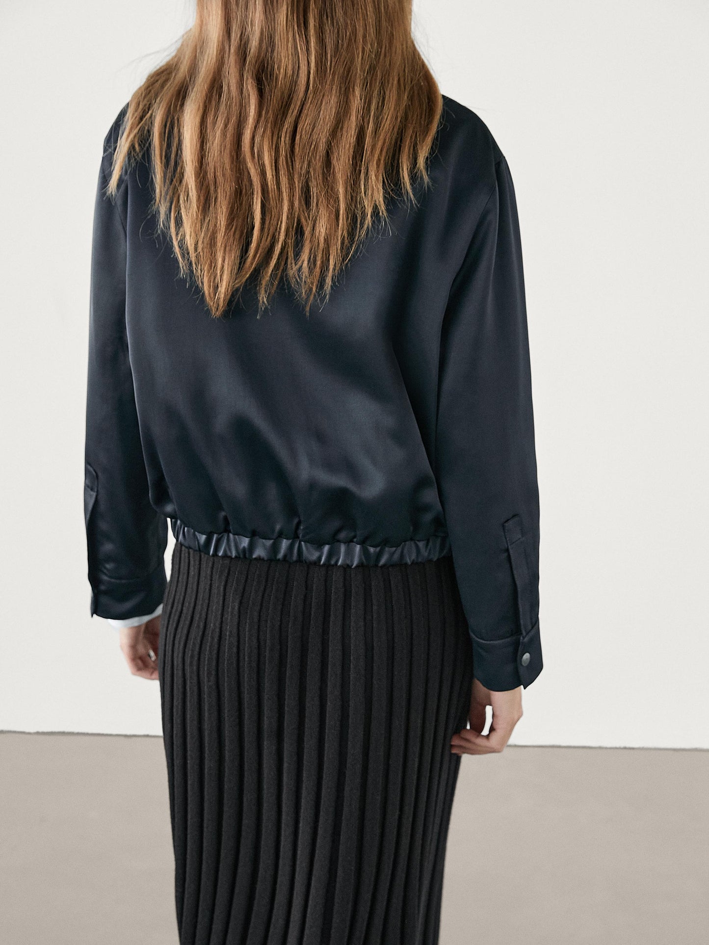 Satin bomber jacket