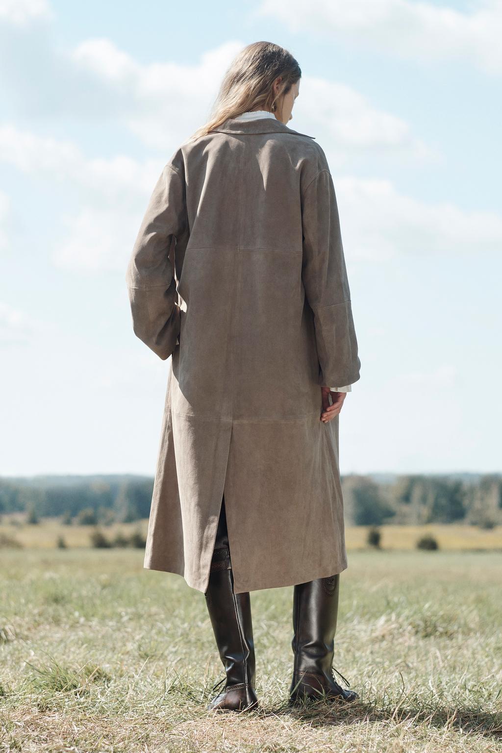 100% Suede Leather Coat Limited Edition