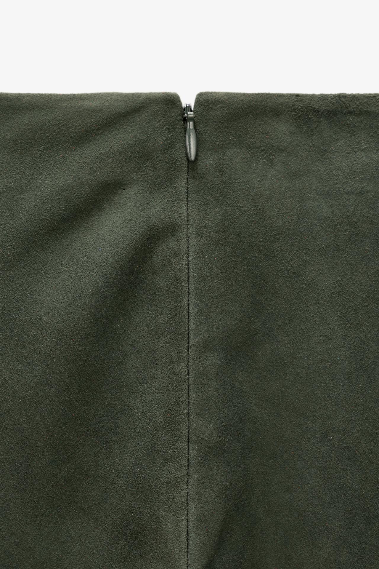Limited Edition Minimal Suede Leather Skirt