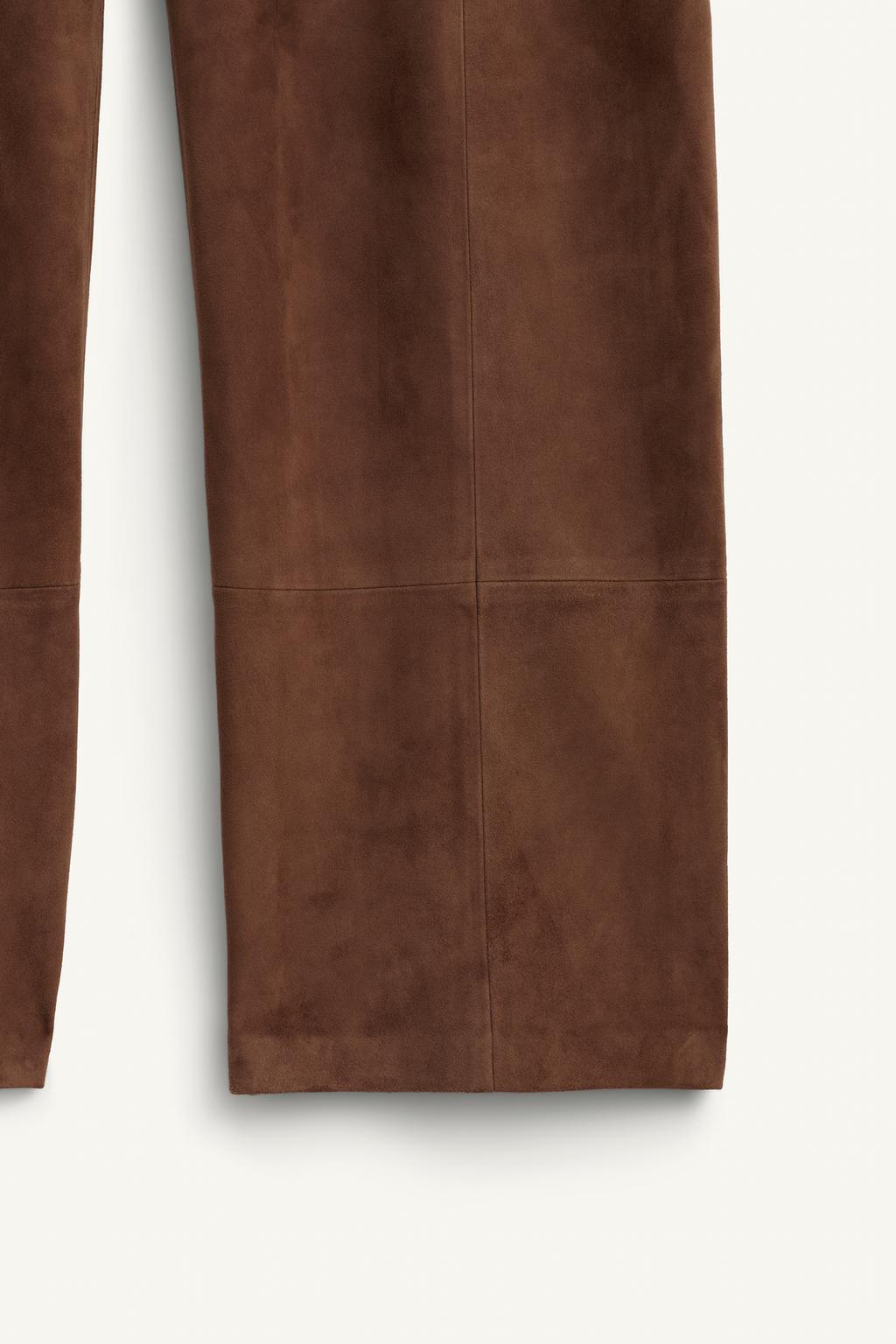 100% Suede Darted Trousers Limited Edition
