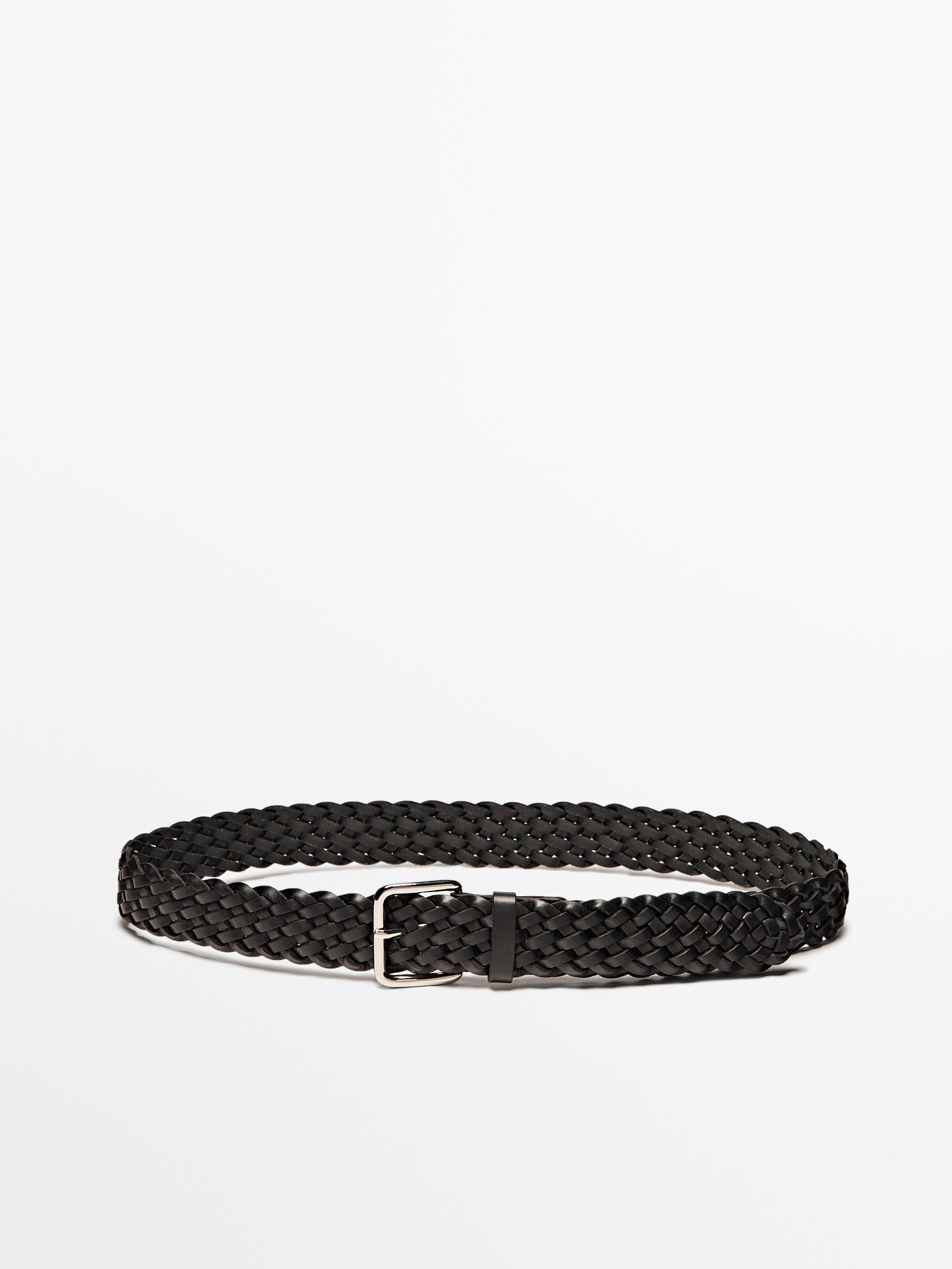 Braided leather belt