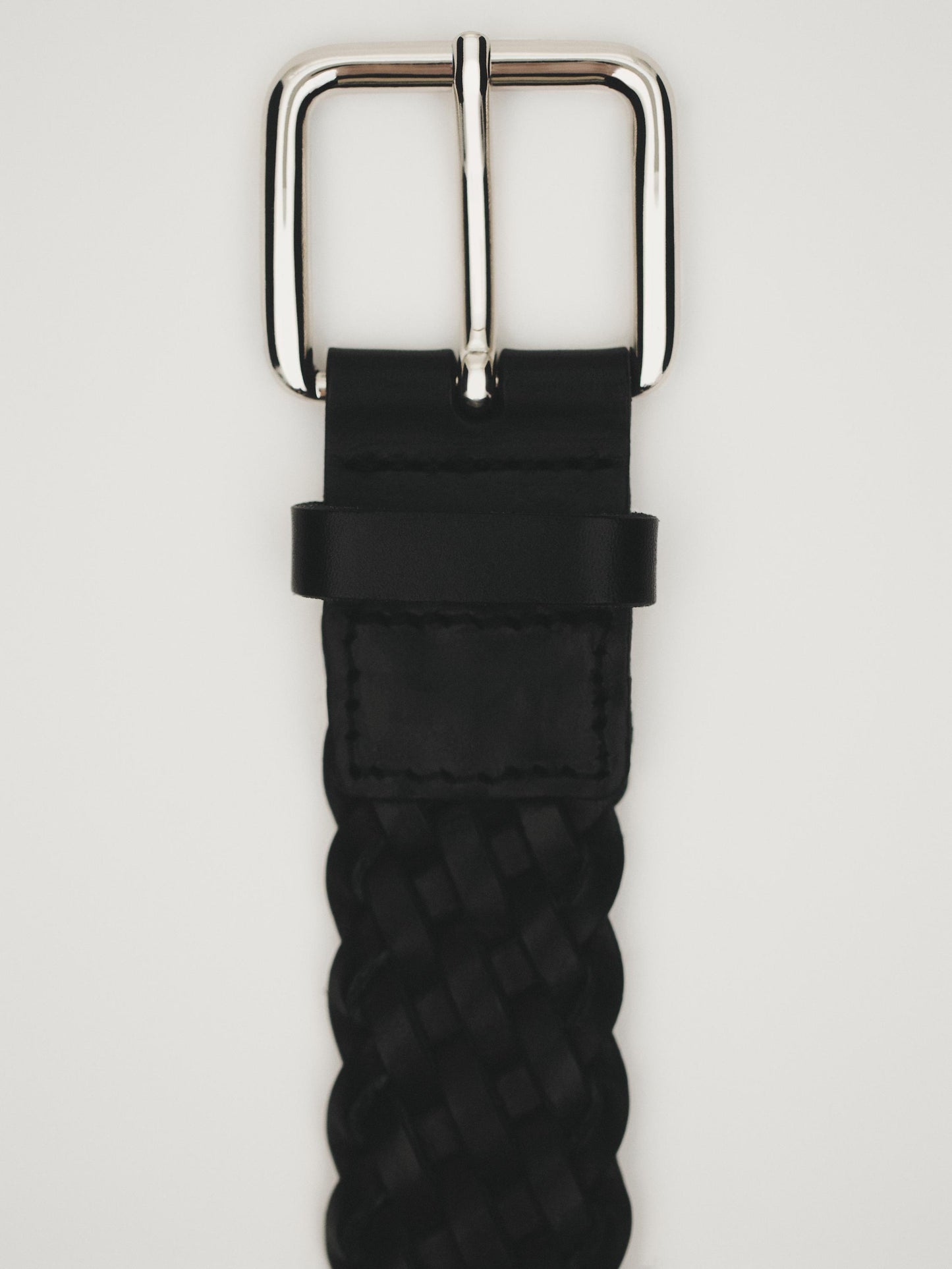 Braided leather belt