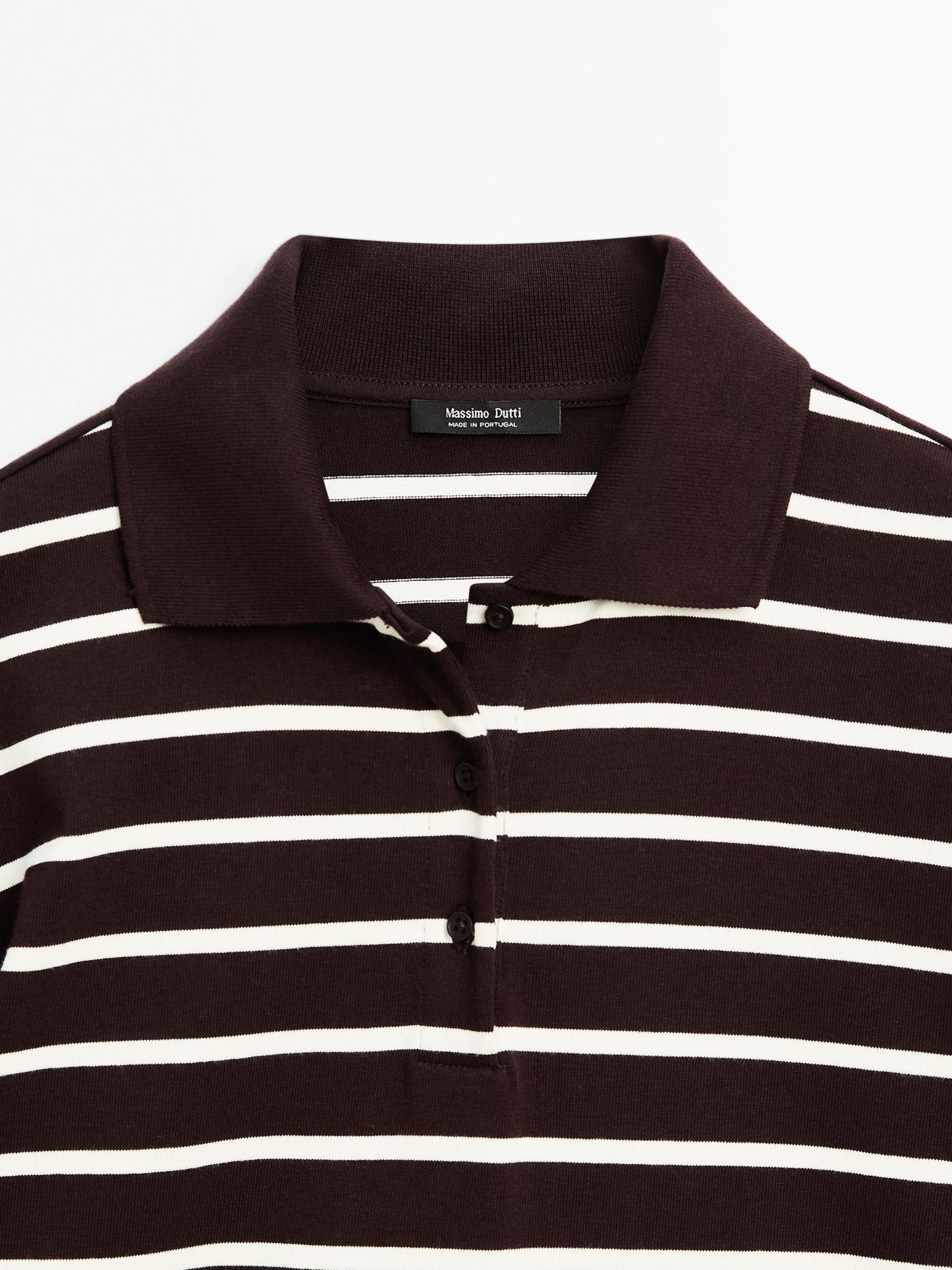 100% cotton striped polo shirt