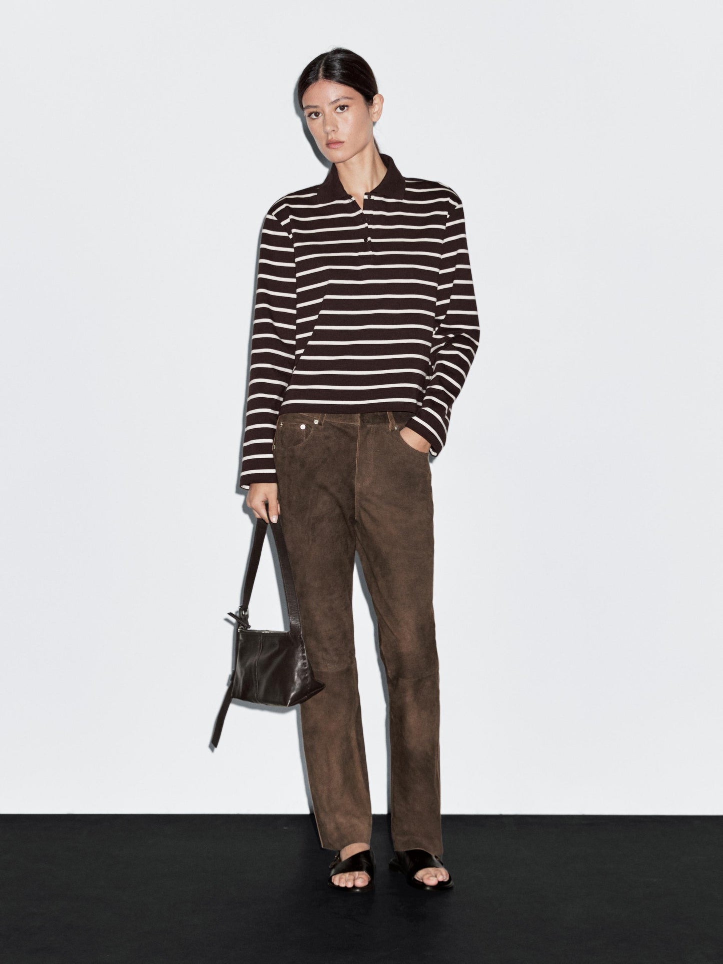 100% cotton striped polo shirt