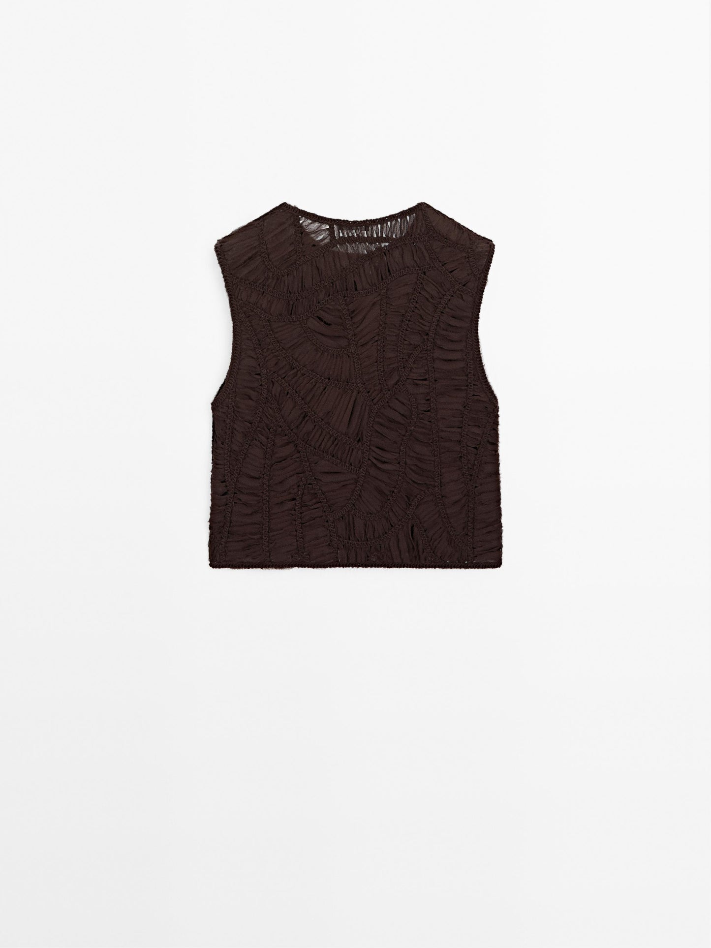 Openwork crochet top