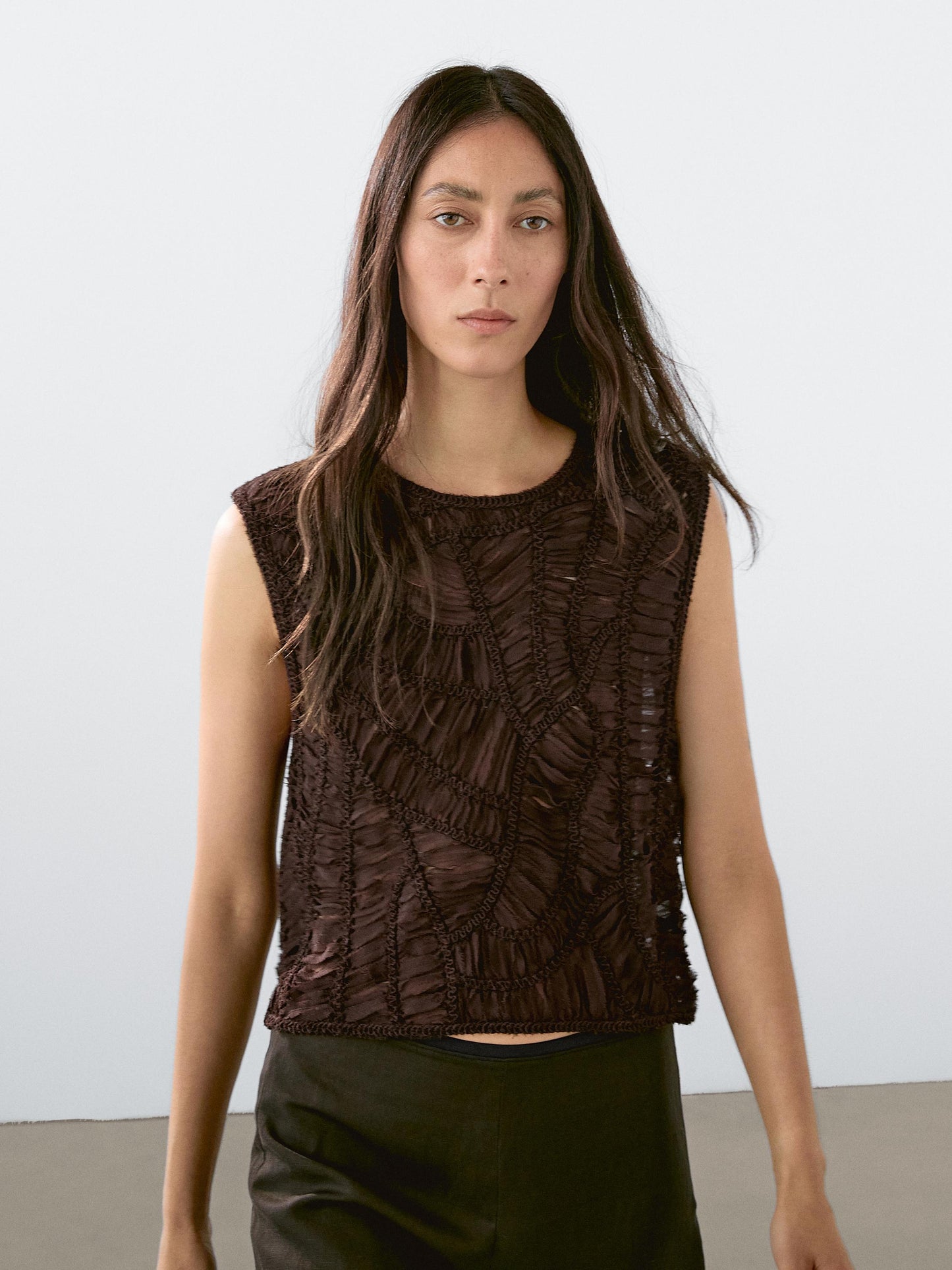 Openwork crochet top