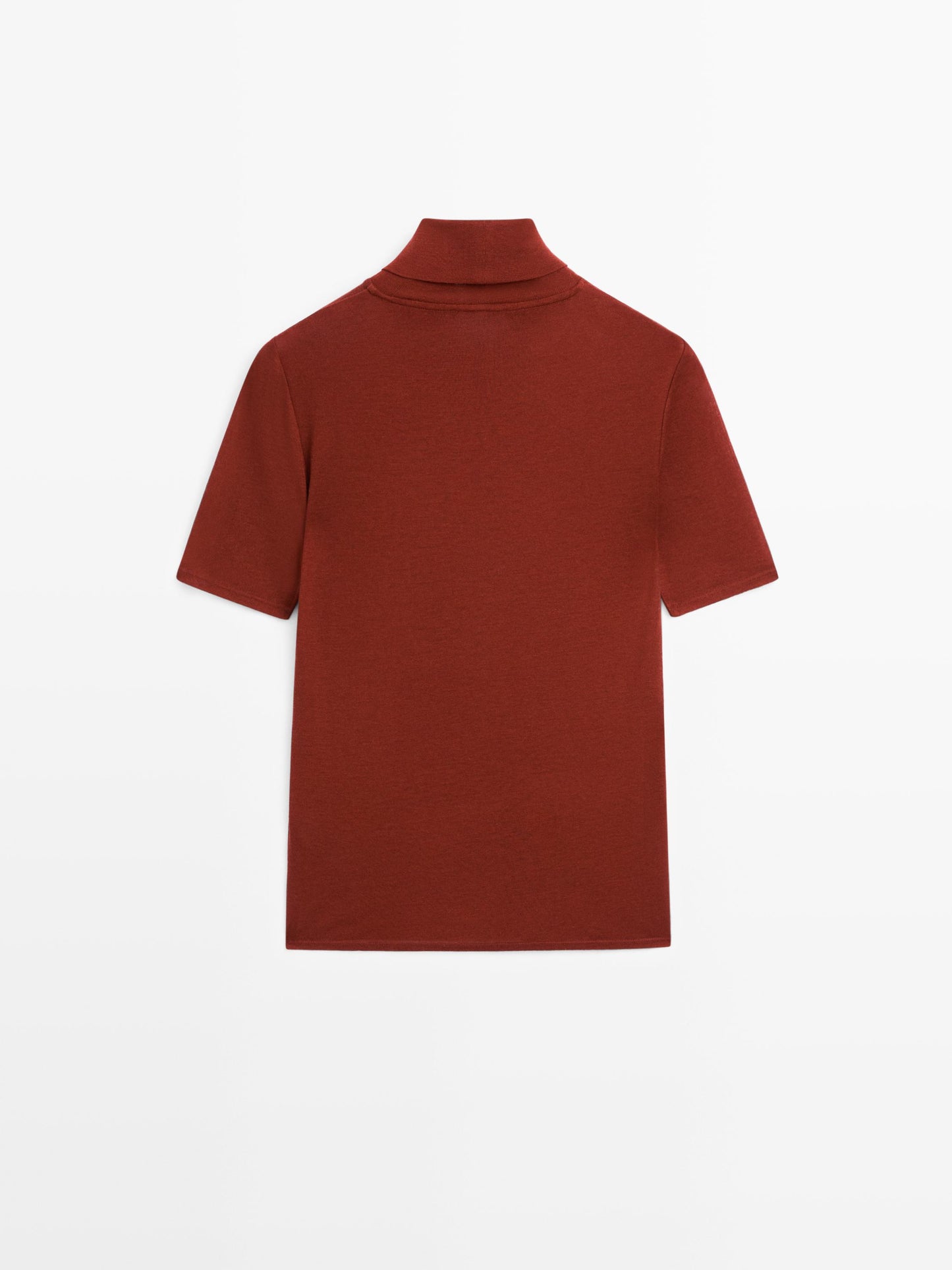 High neck T-shirt with short sleeves