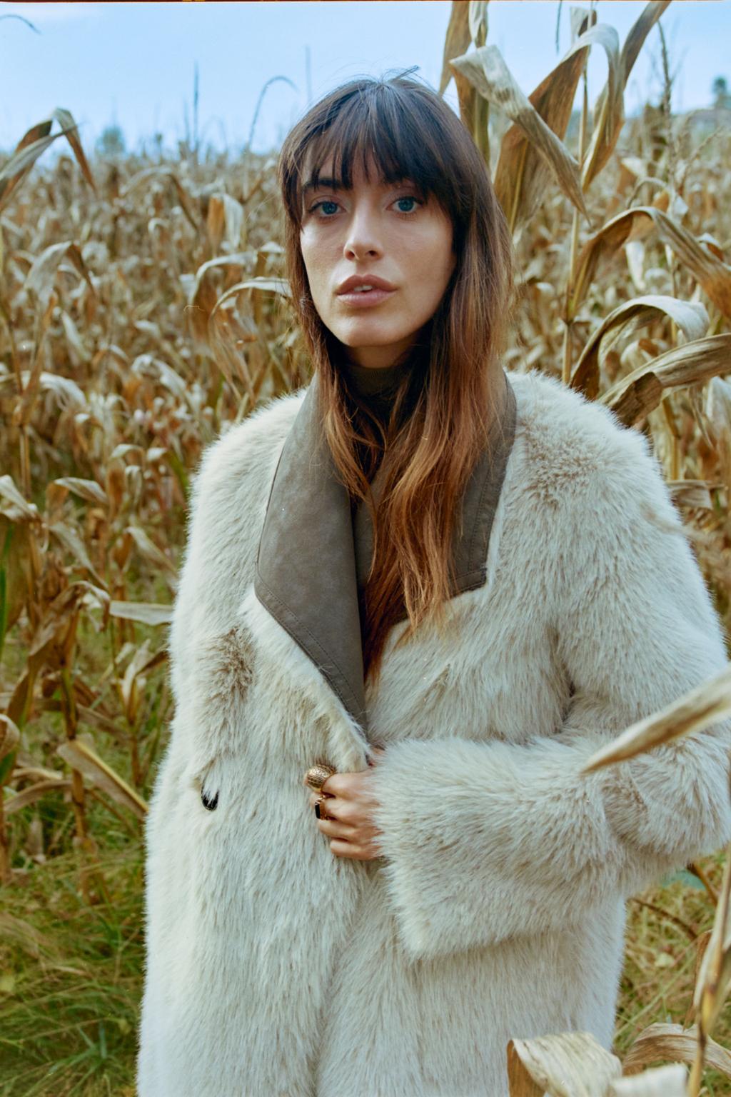 Double-sided reversible long coat