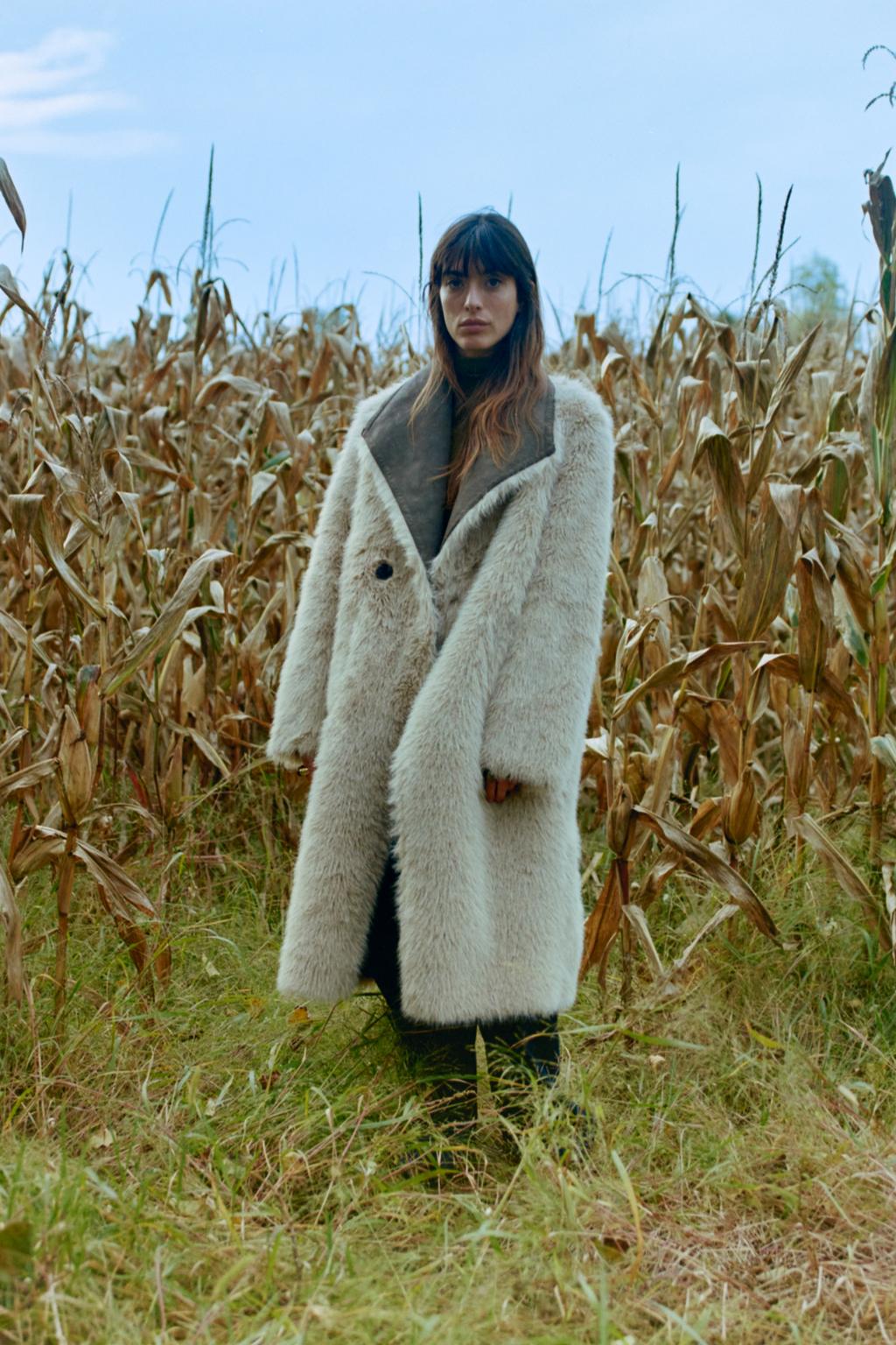 Double-sided reversible long coat