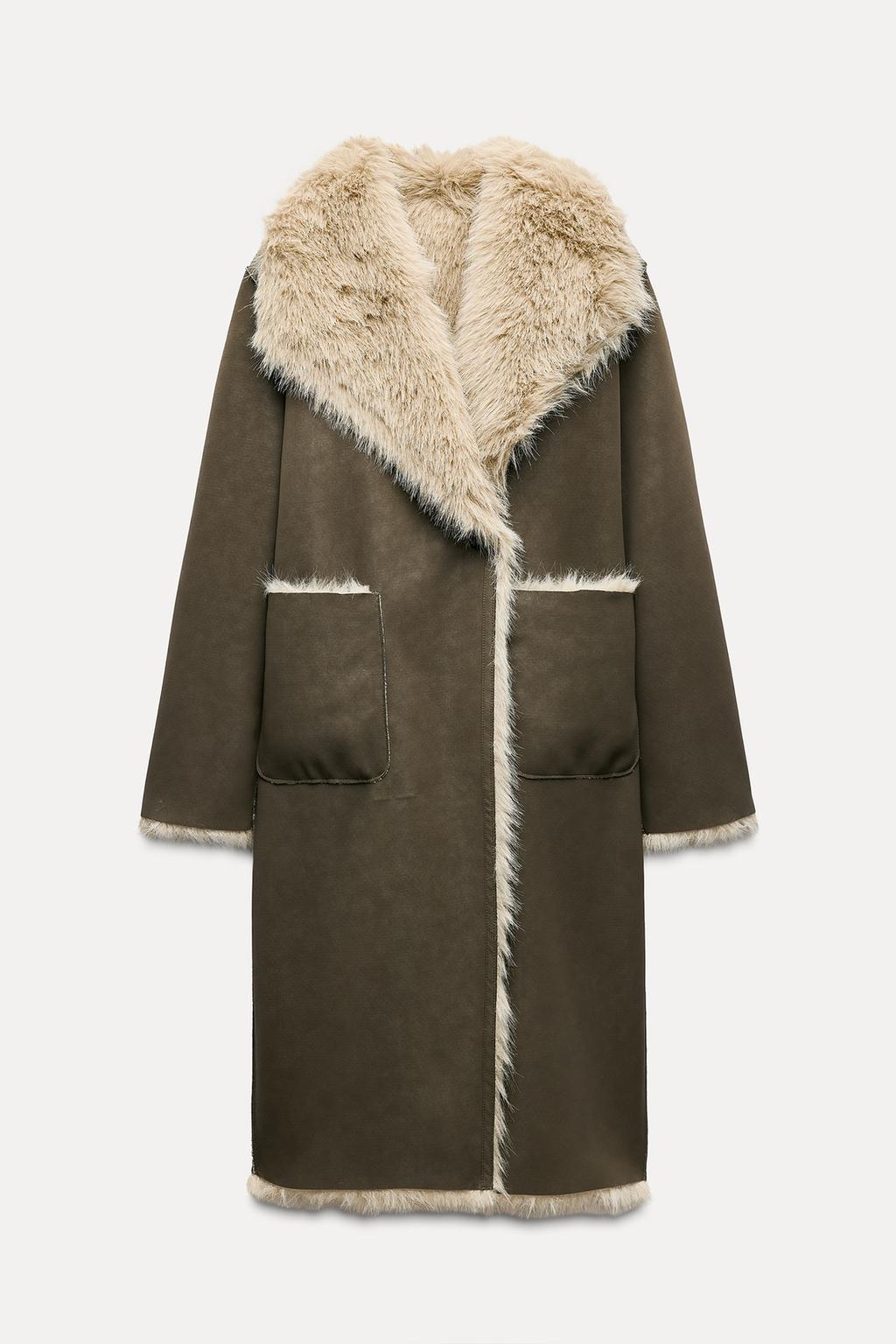 Double-sided reversible long coat