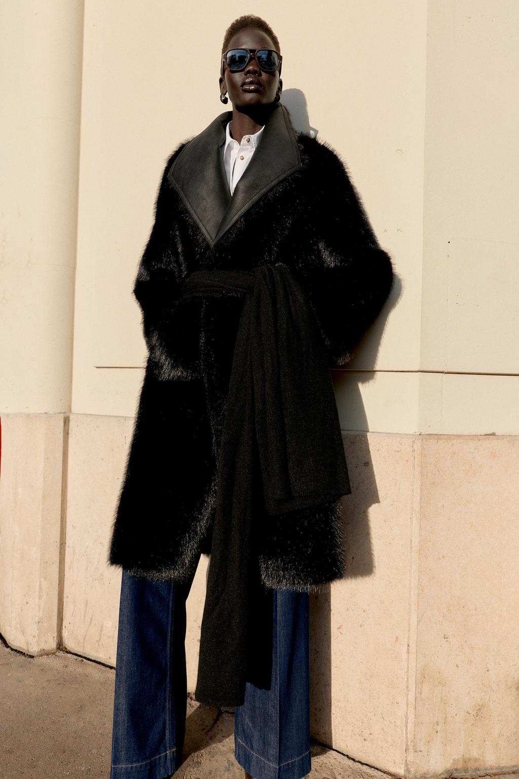 Reversible Double-Faced Faux Fur Coat