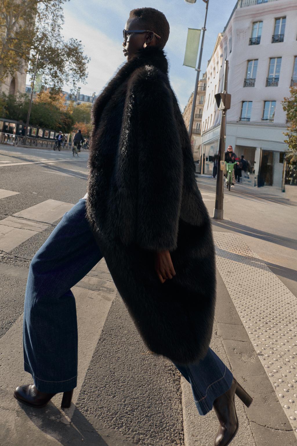 Reversible Double-Faced Faux Fur Coat