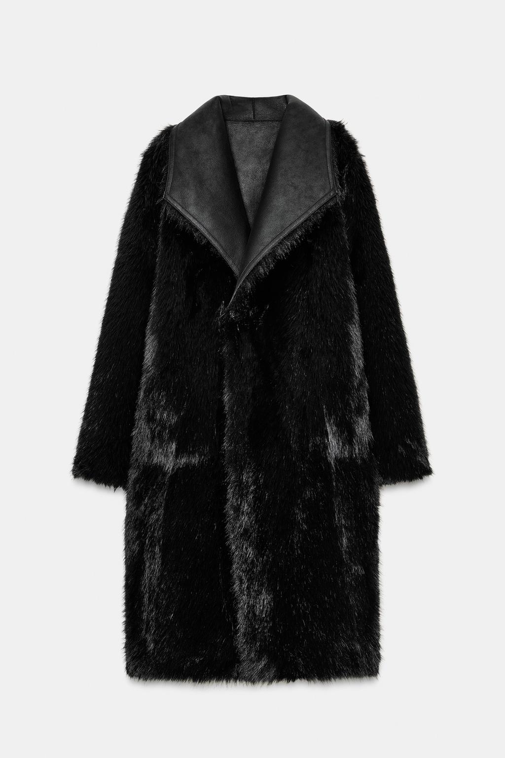 Reversible Double-Faced Faux Fur Coat