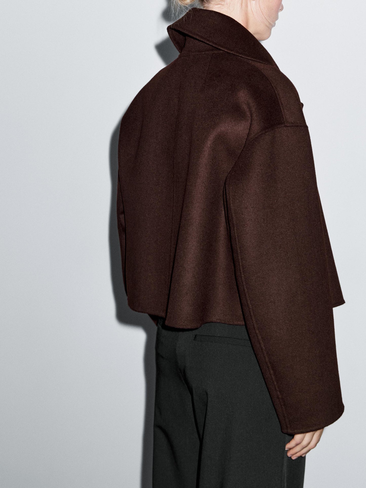 Short wool blend coat