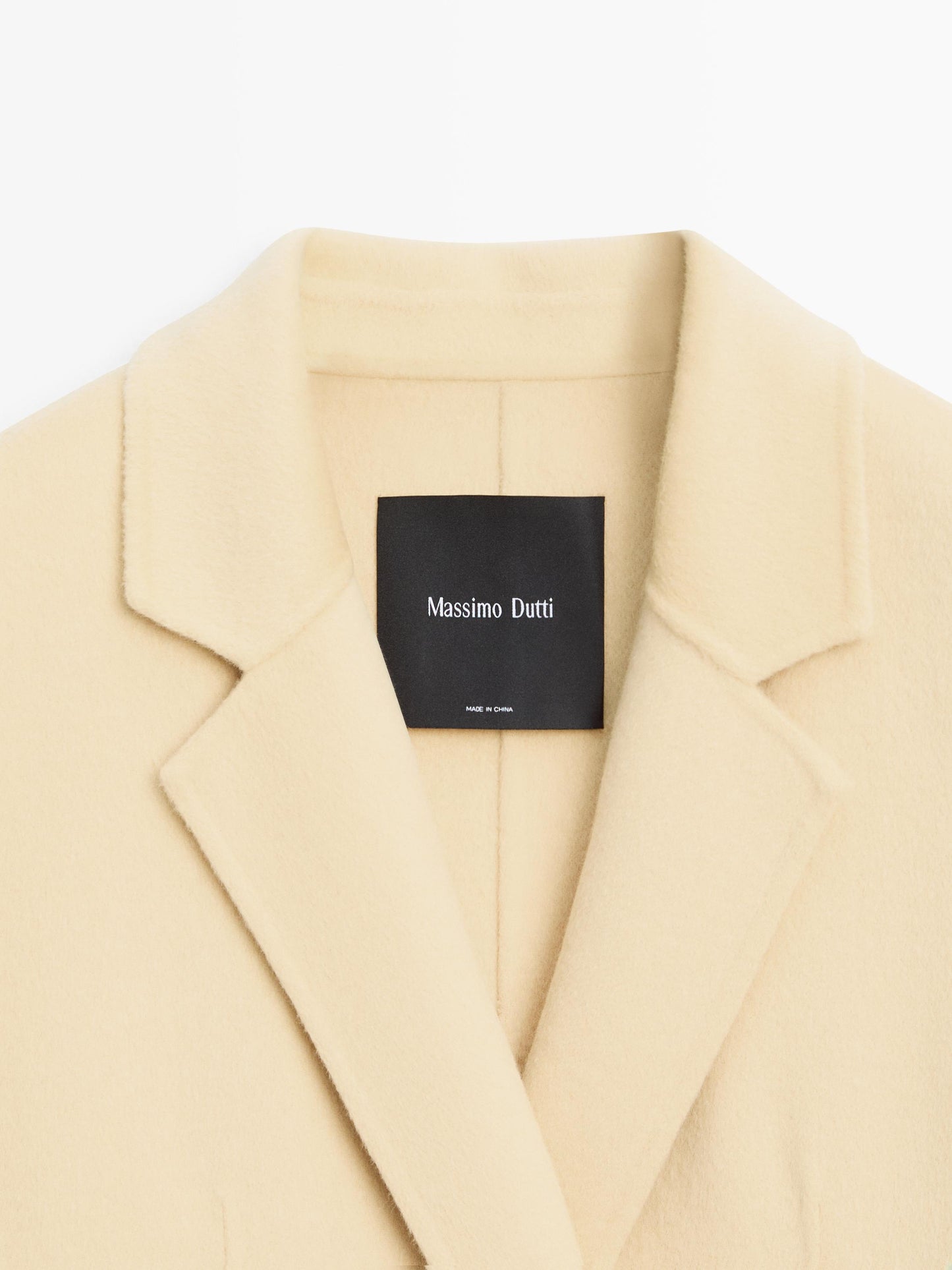 Long wool blend surplice coat