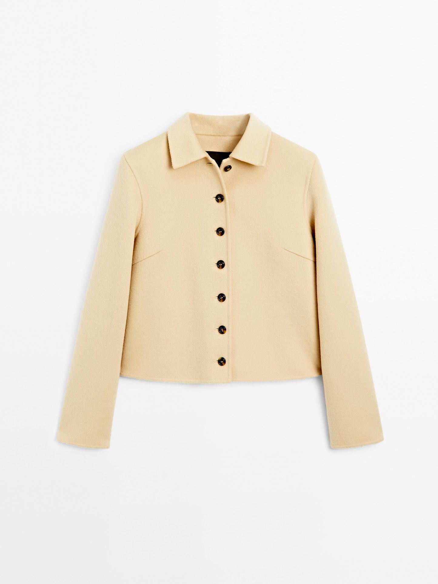 Short wool blend coat