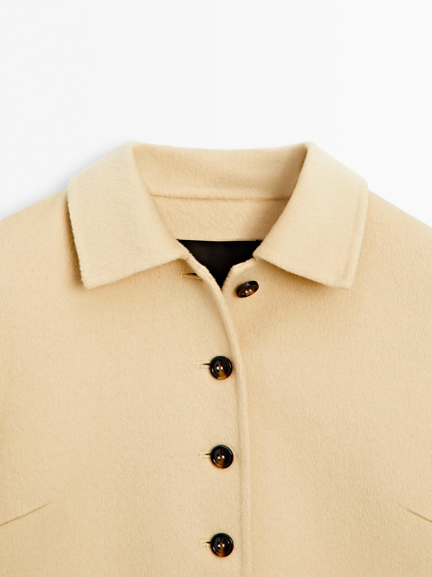 Short wool blend coat