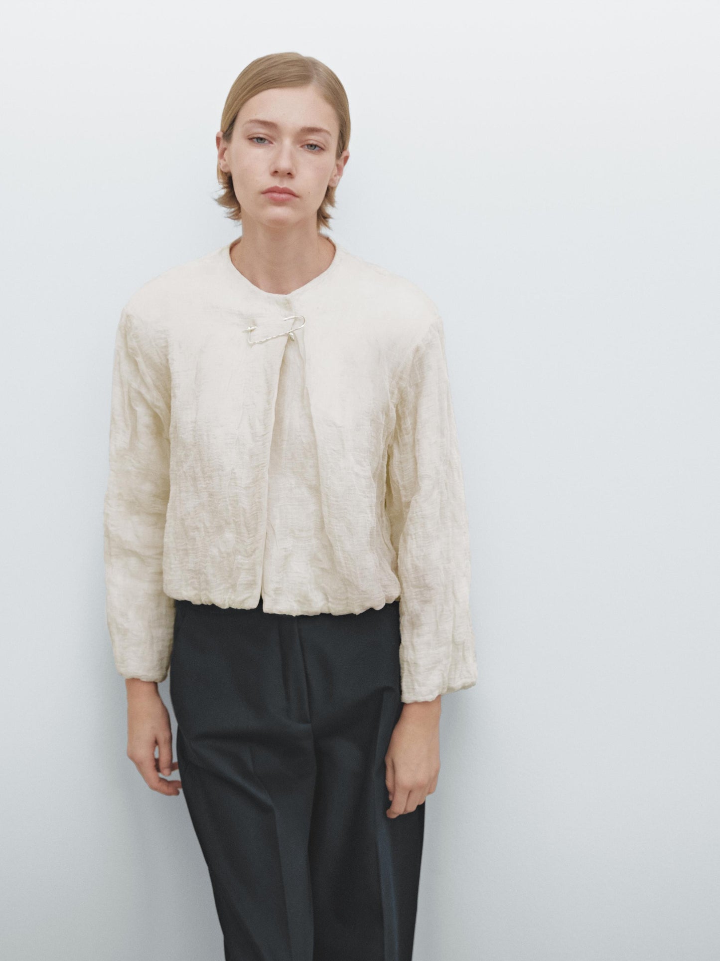 Cropped bomber jacket