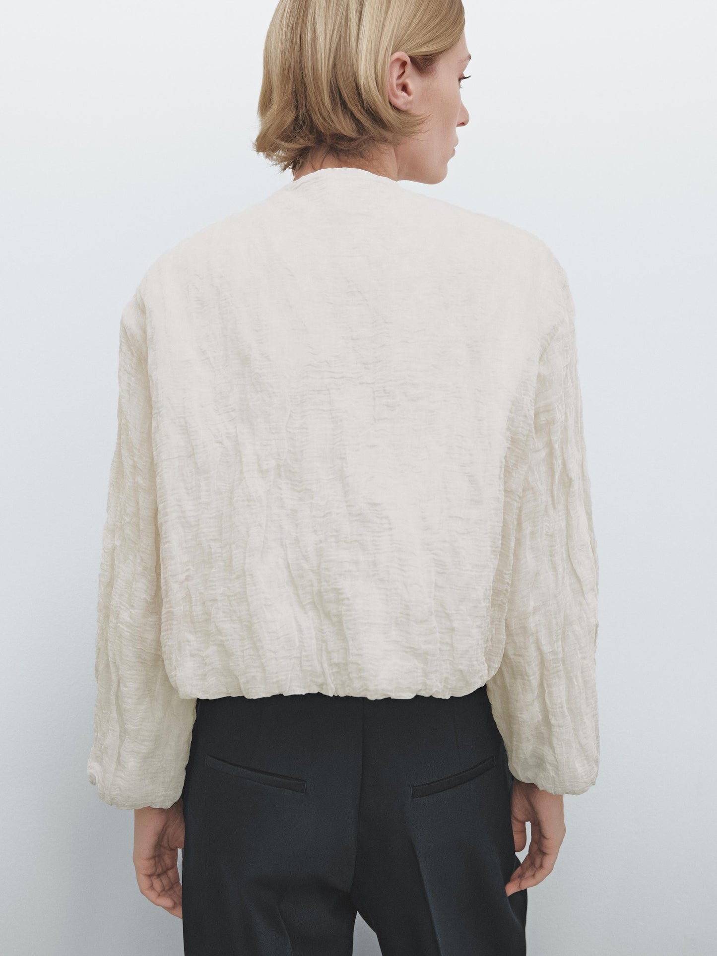 Cropped bomber jacket