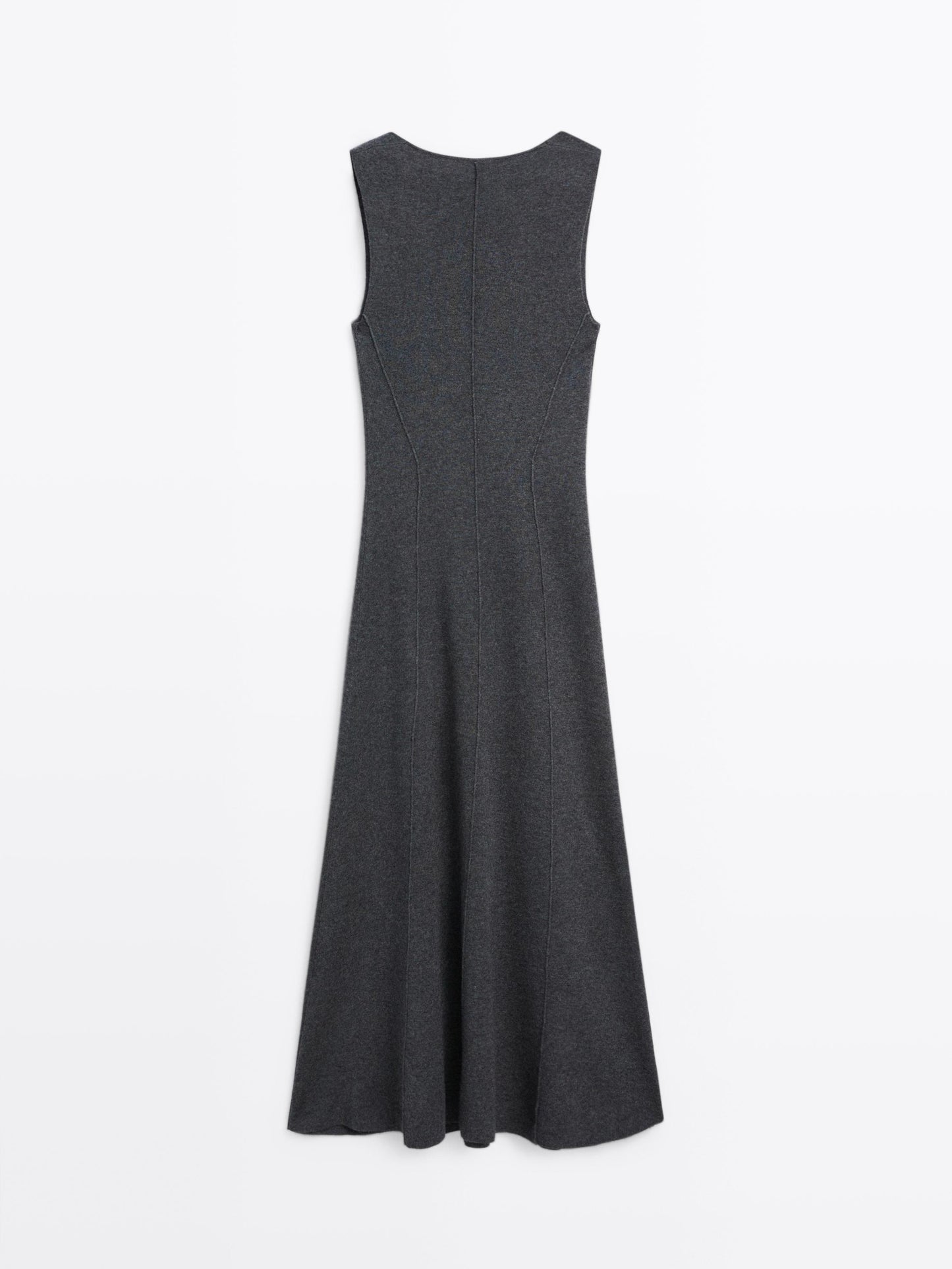 Long A-line knit dress