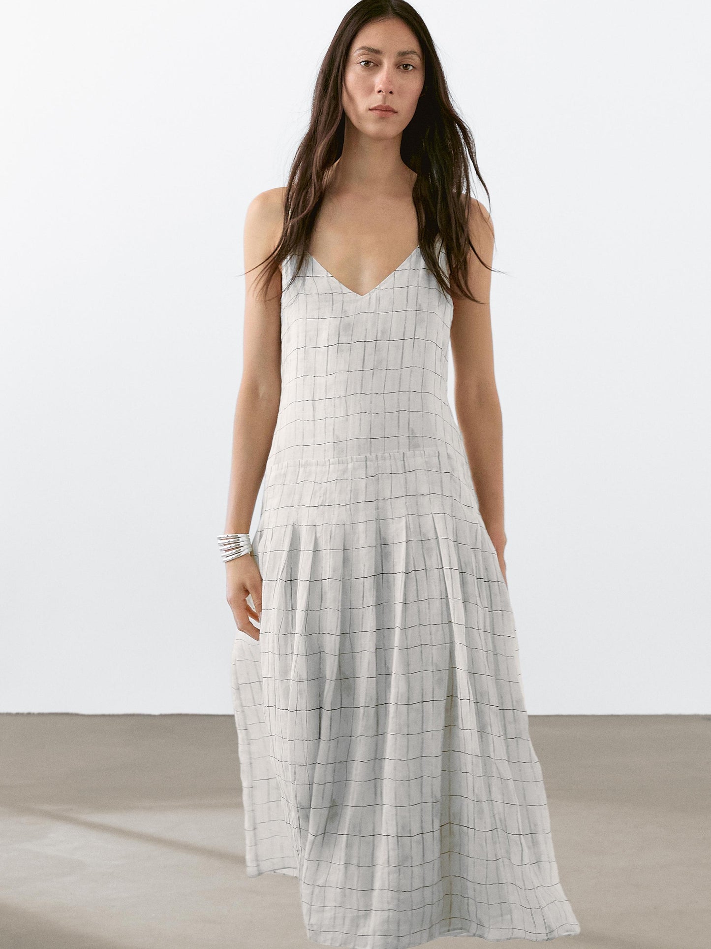 Plaid midi dress