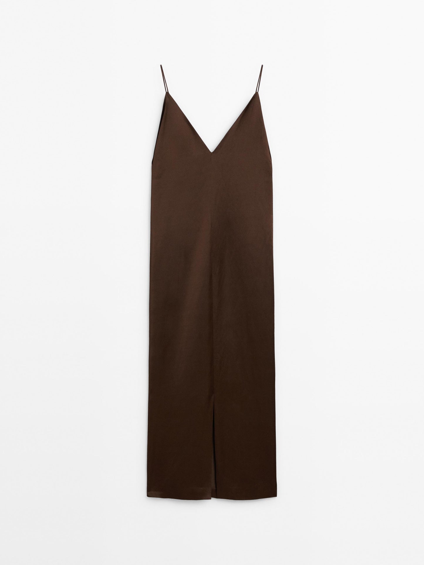 Cotton satin camisole midi dress