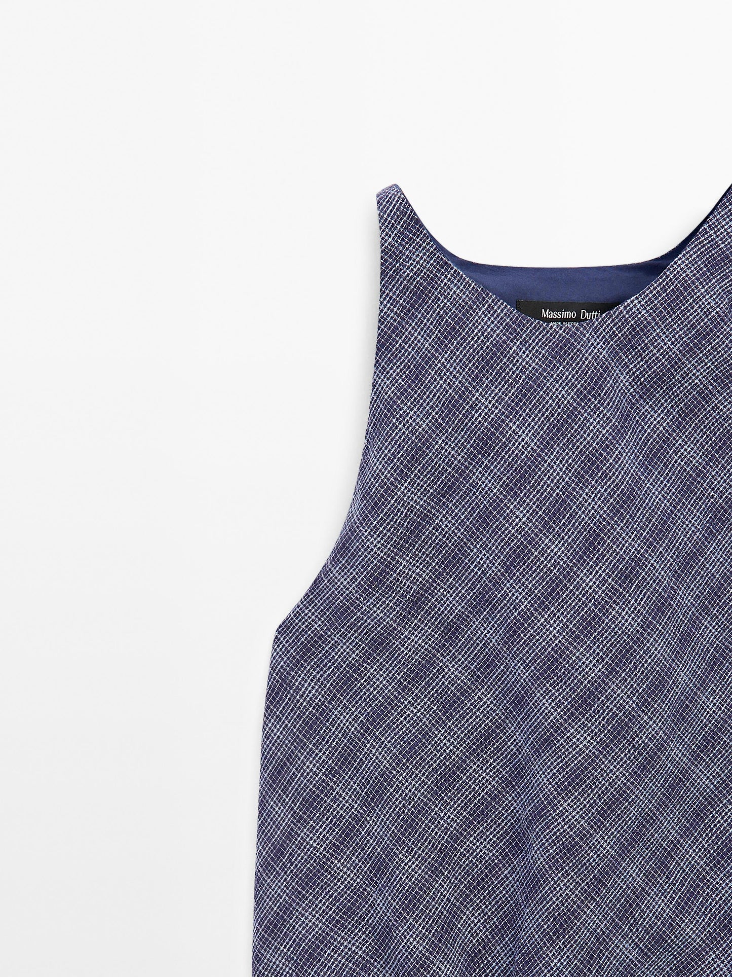Long checked dress with back detail