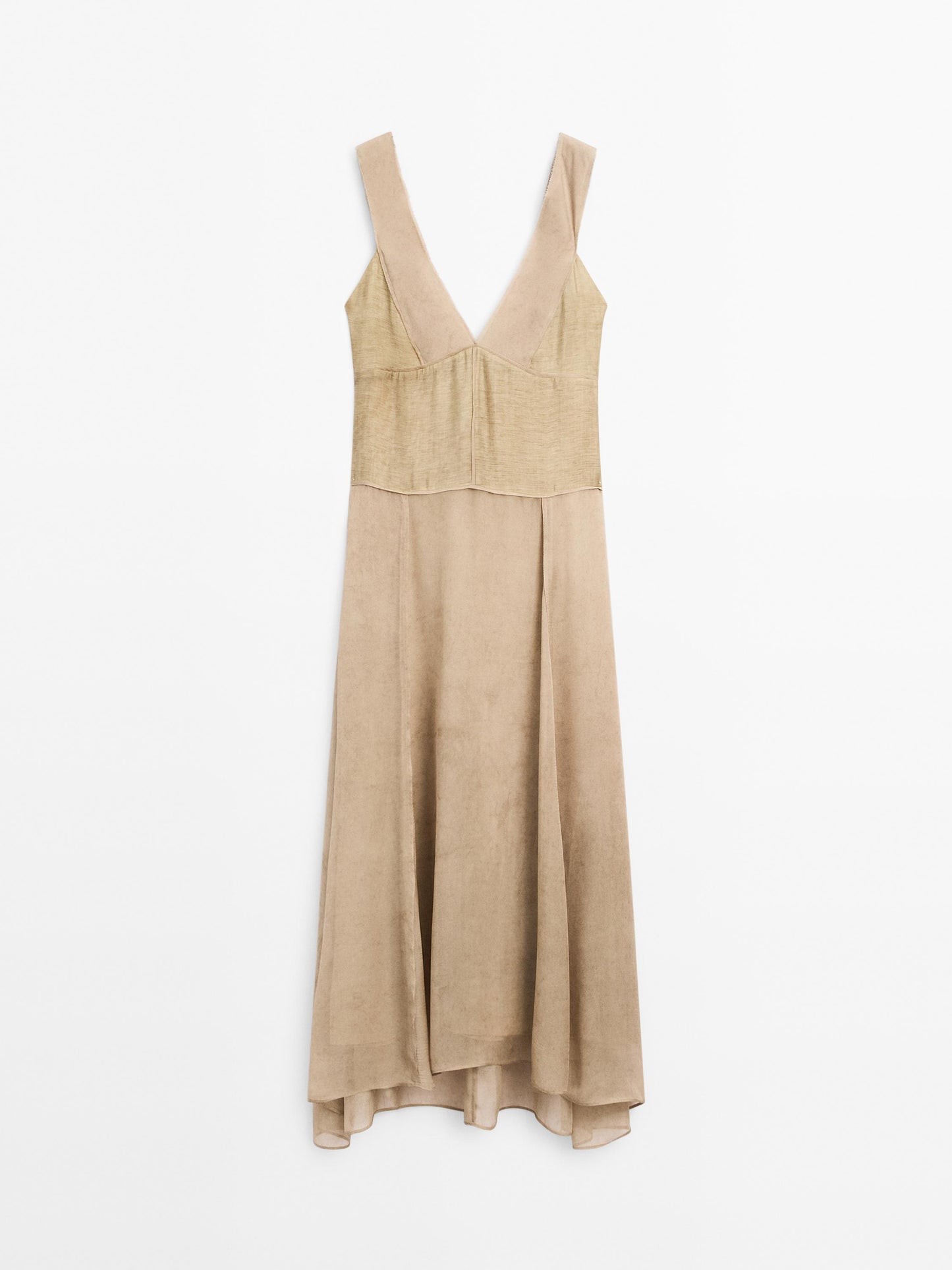 Long flowing V-neck dress