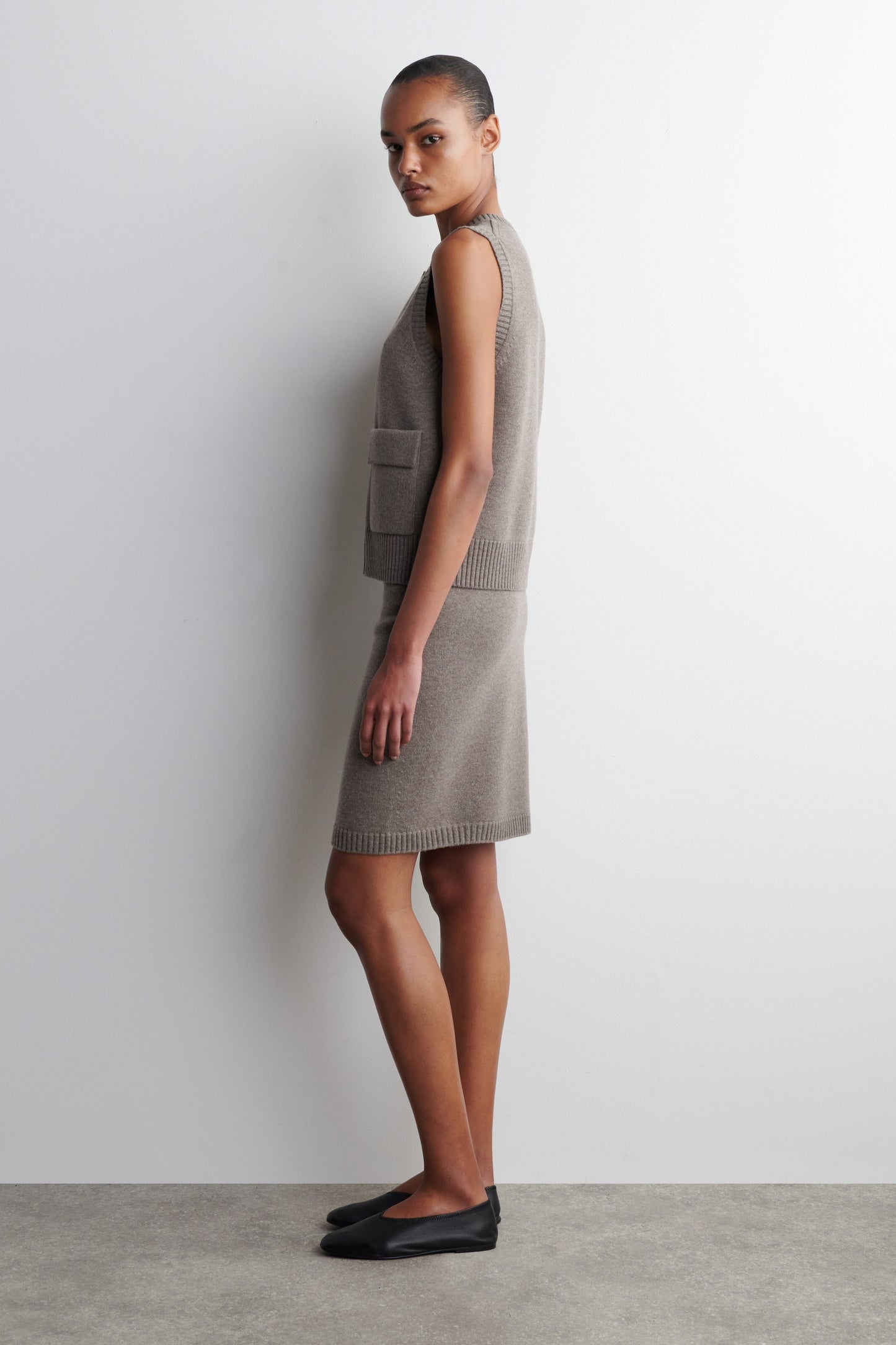 Merino Wool Mini Skirt