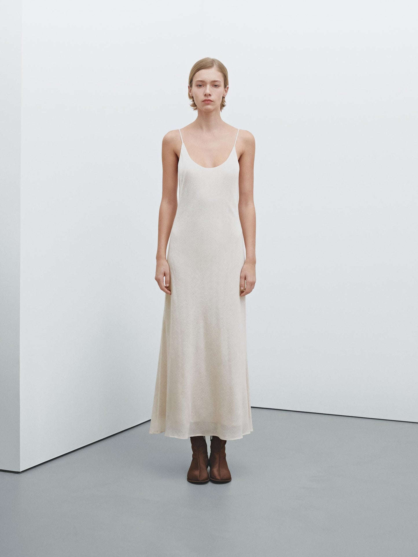Wool blend garza textured dress