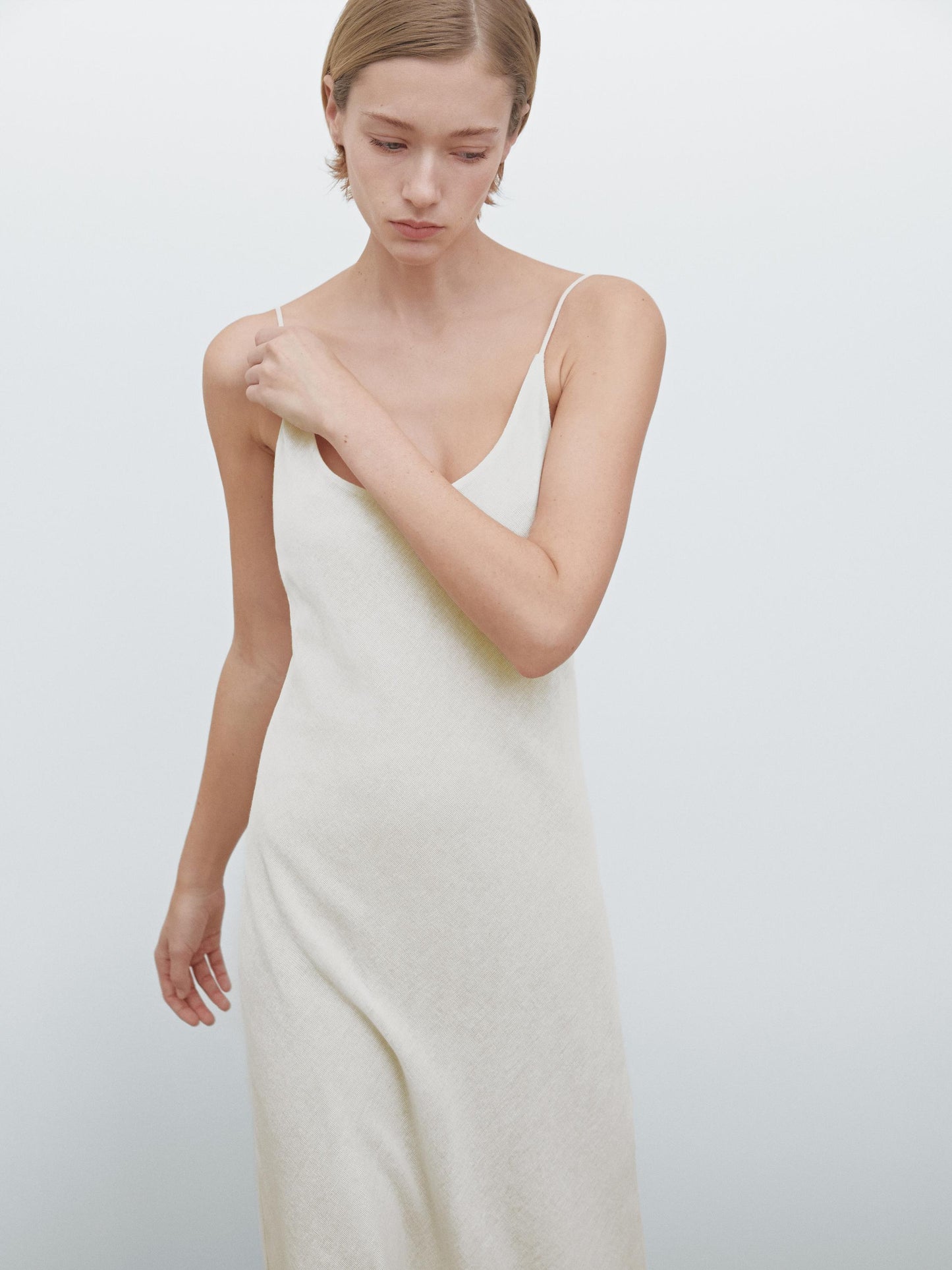 Wool blend garza textured dress