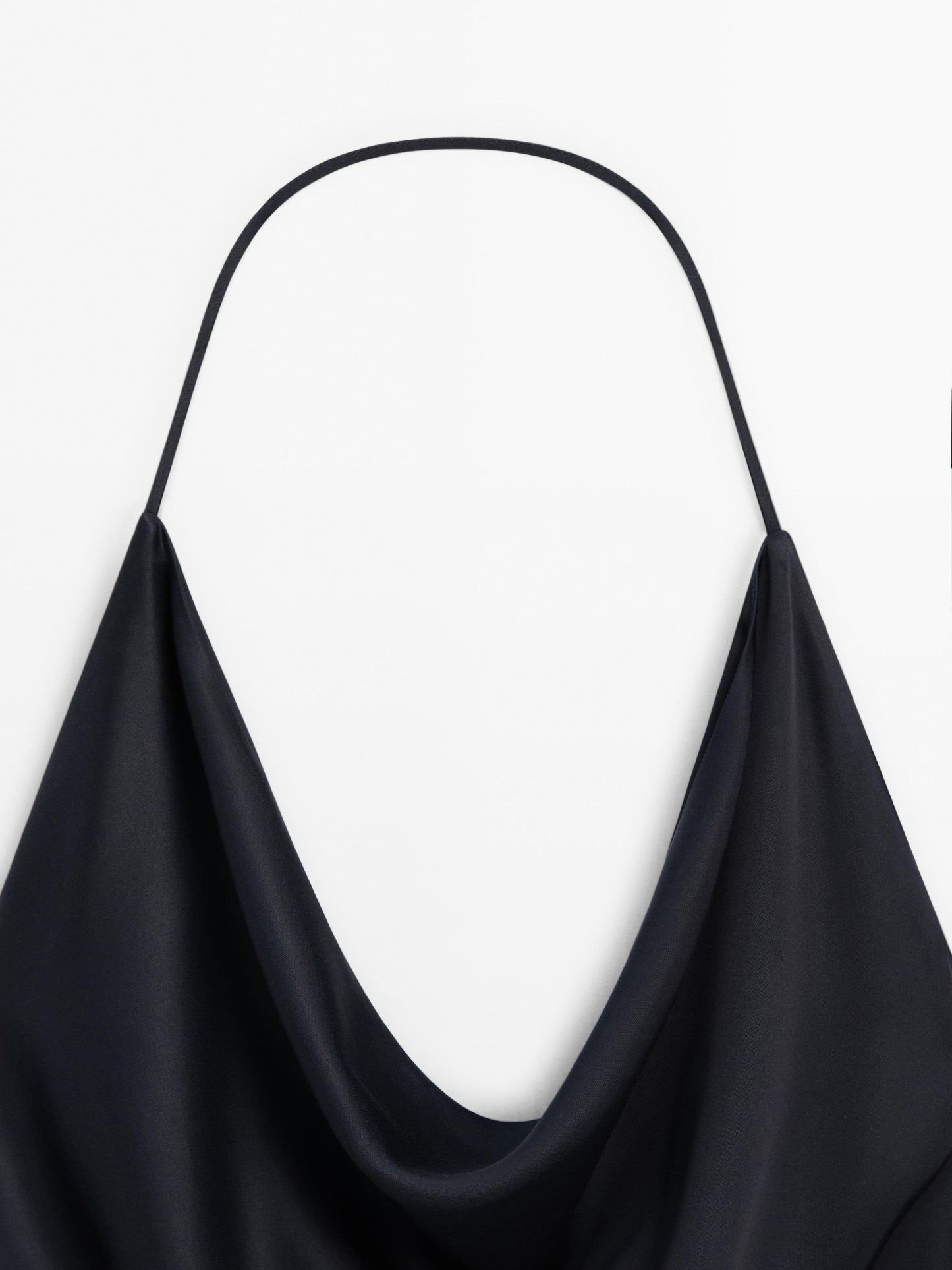 Satin halter midi dress
