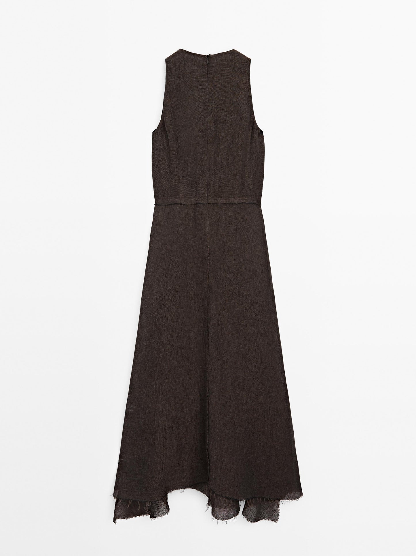 100% linen midi dress