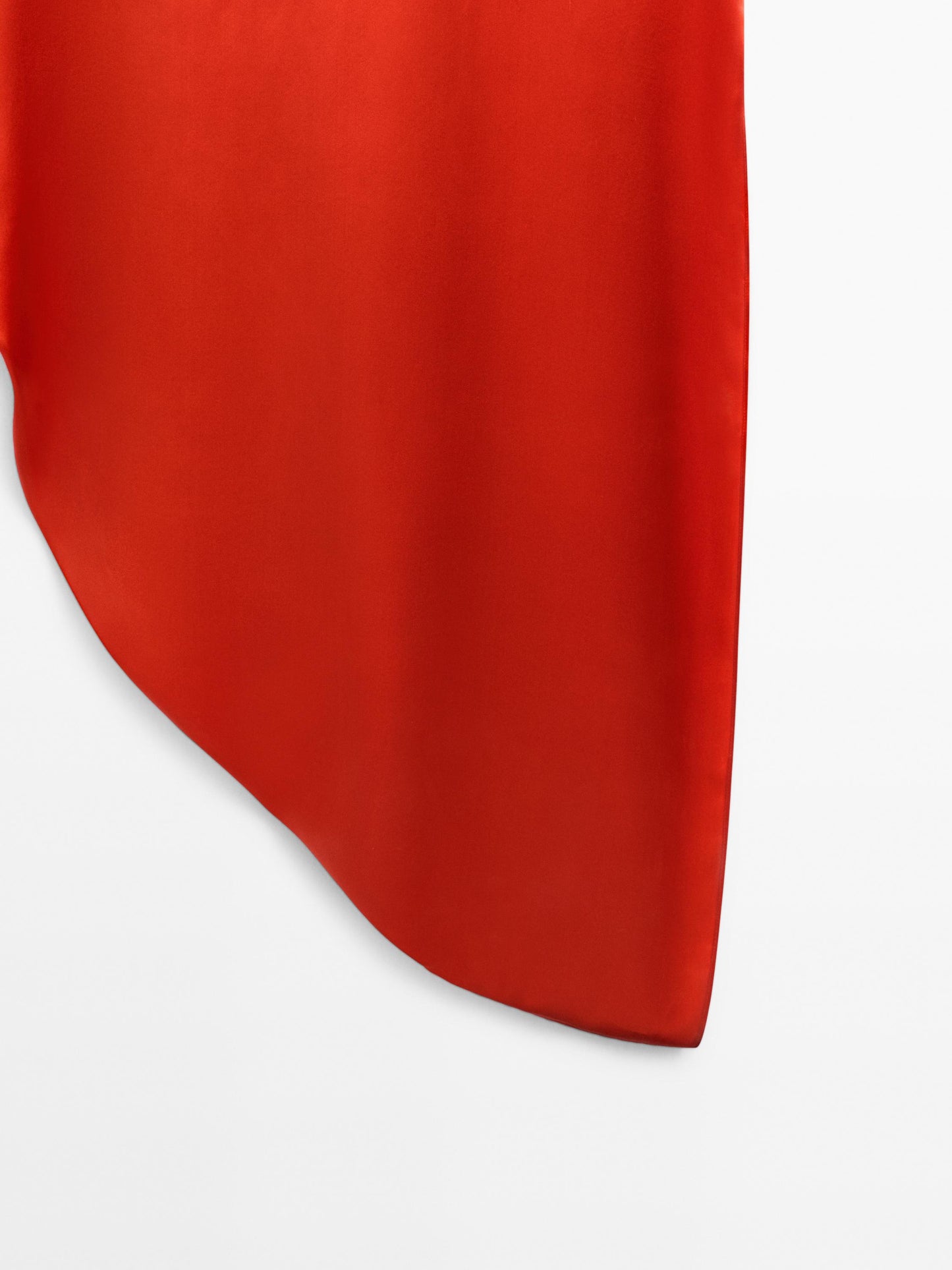 Draped asymmetric silk dress