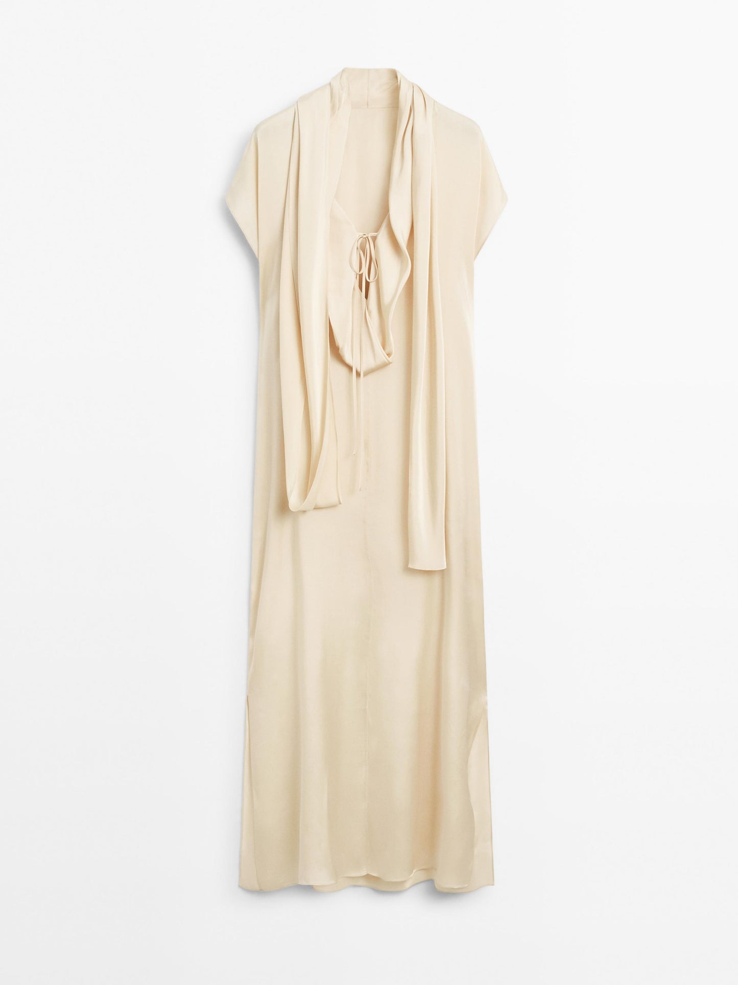 Long flowing dress with scarf detail